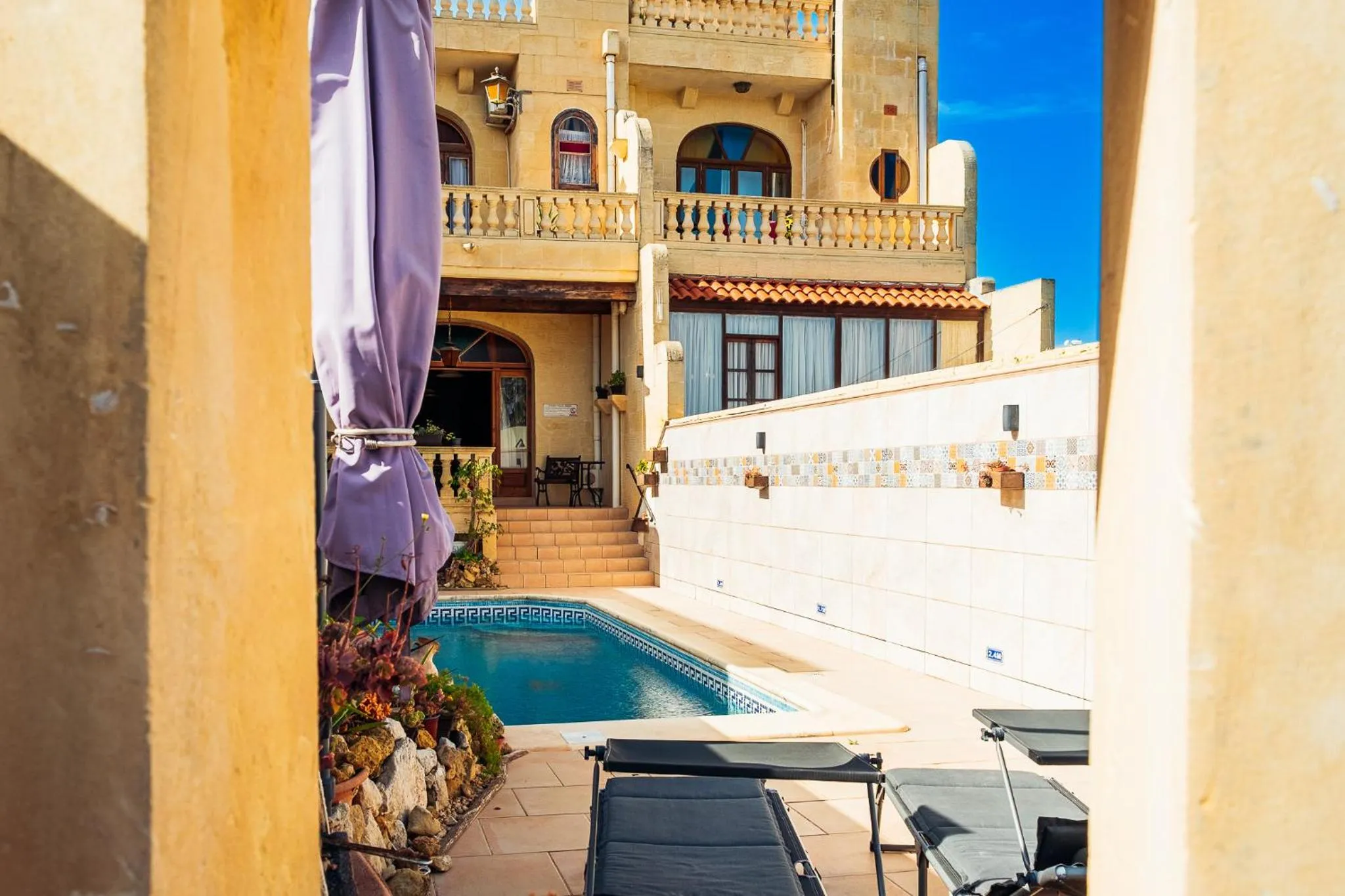 Pool view in Narcisa Farmhouse