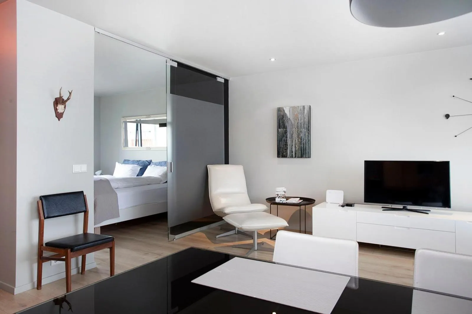 Seating area in Planet Apartments