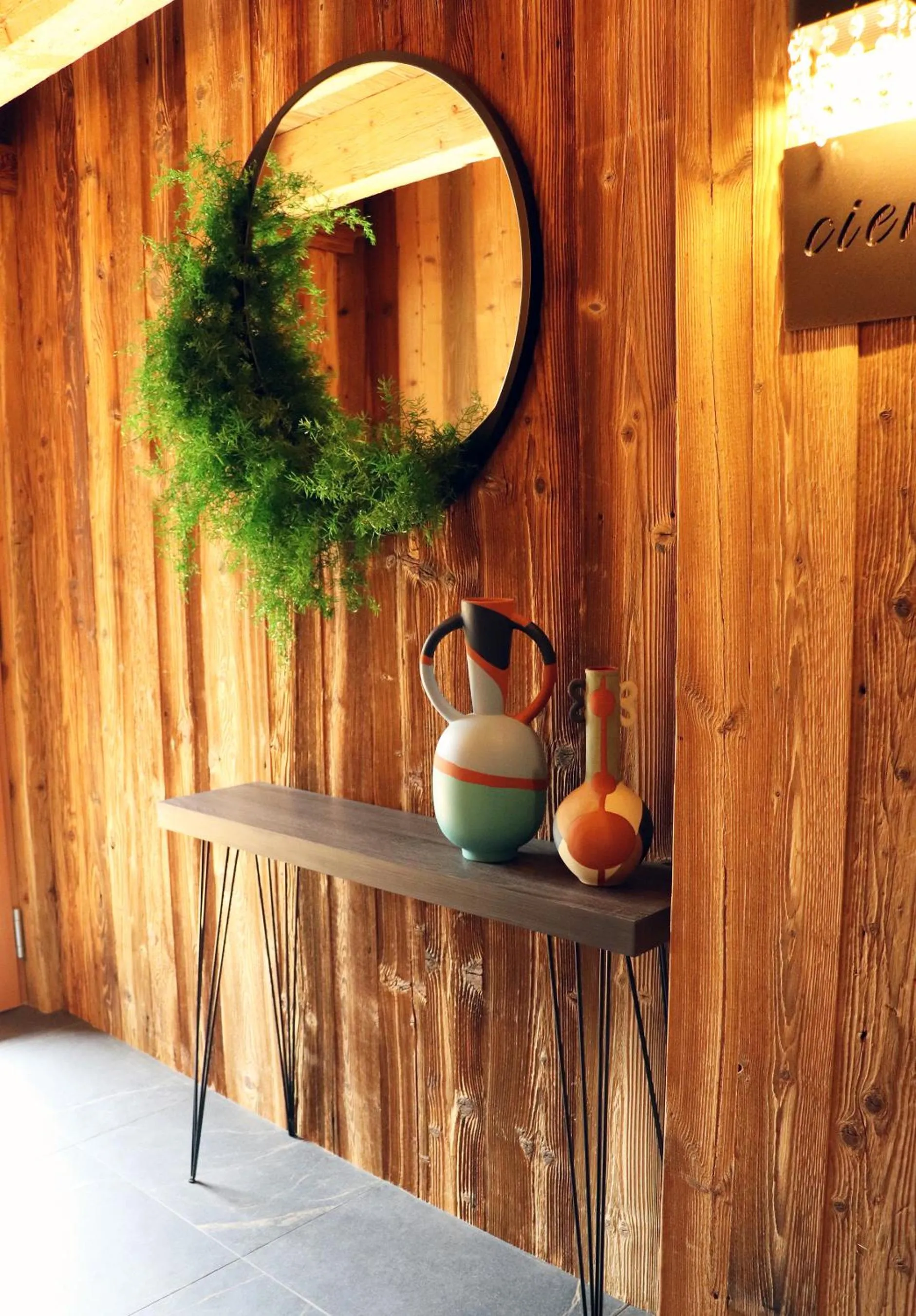 Decorative detail in Alpine Refuge Villa Adler