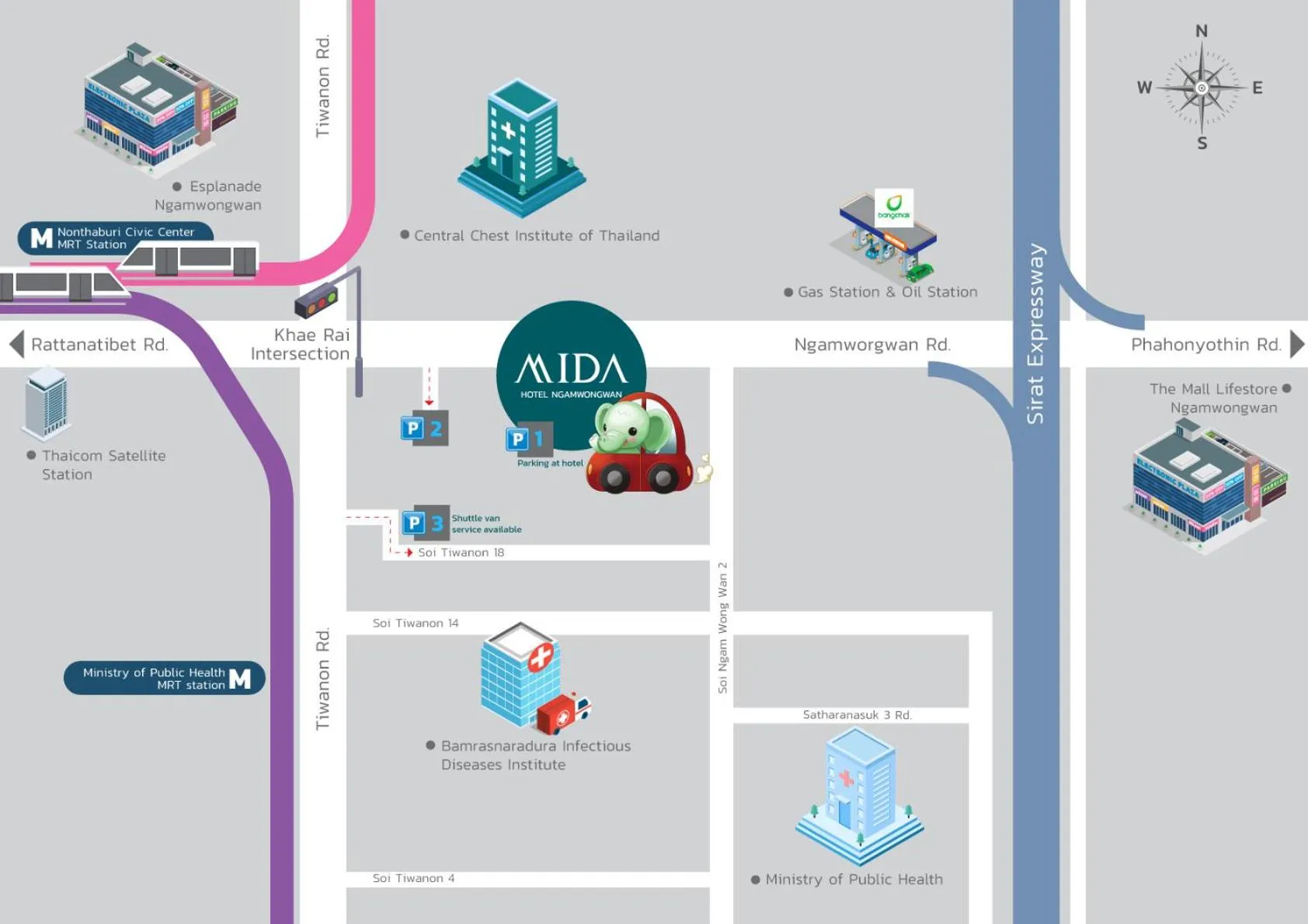 Logo/Certificate/Sign in Mida Hotel Ngamwongwan - SHA Plus