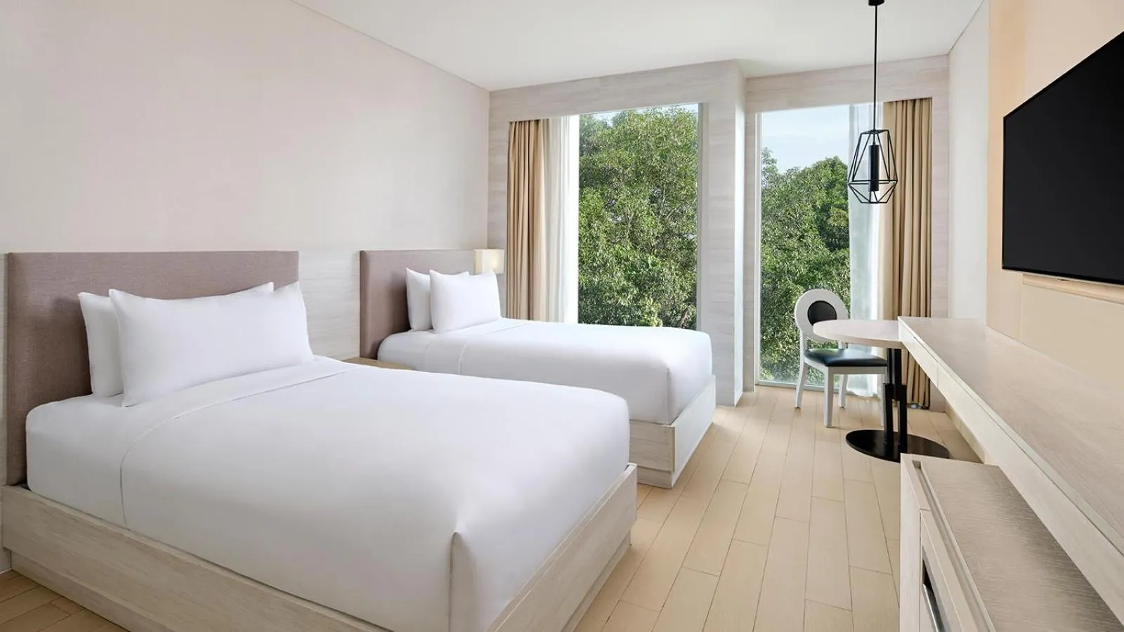 View (from property/room), Bed in The Stones Hotel - Legian Bali