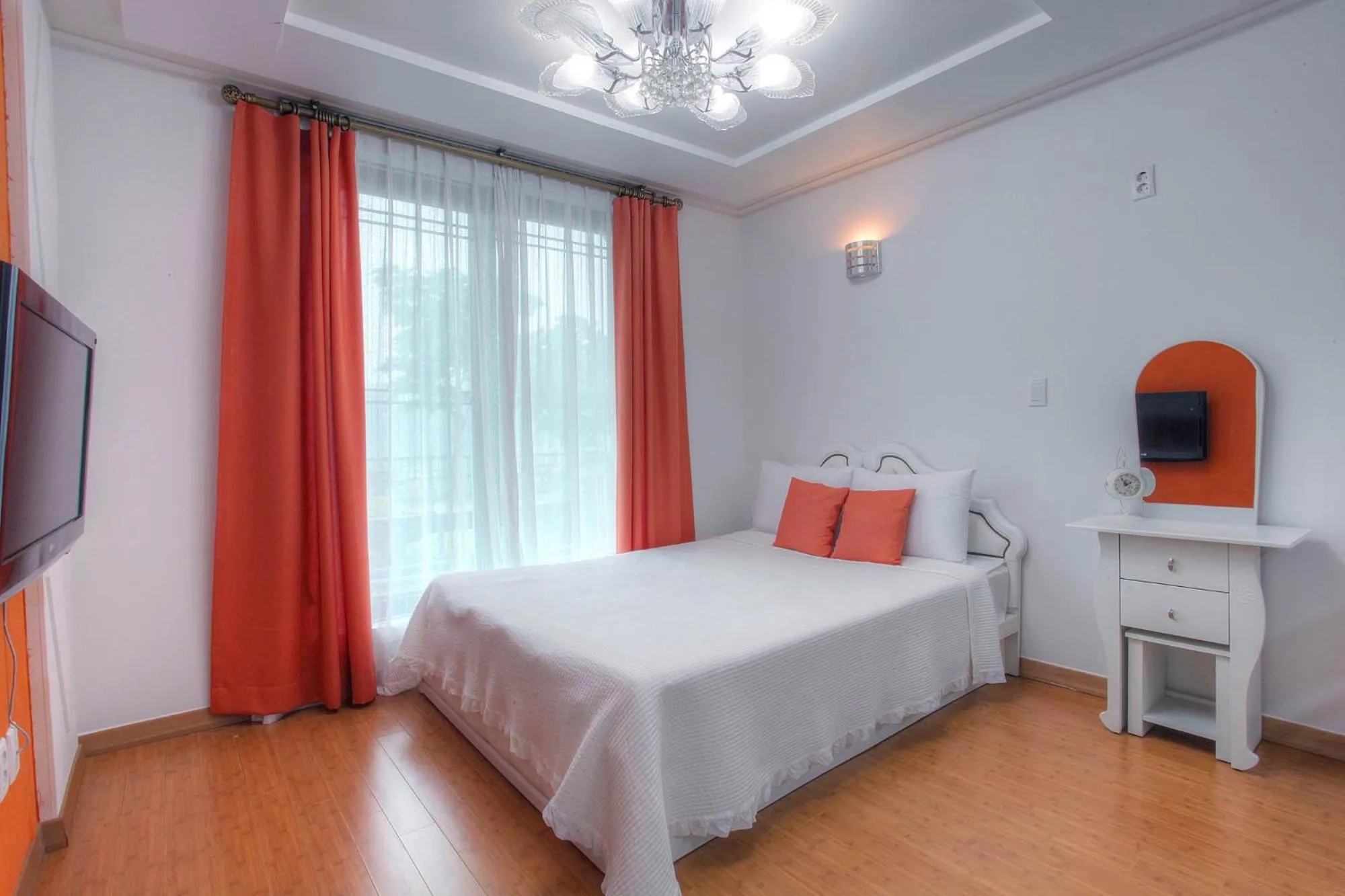 Bedroom, Bed in Forest of Color Pension