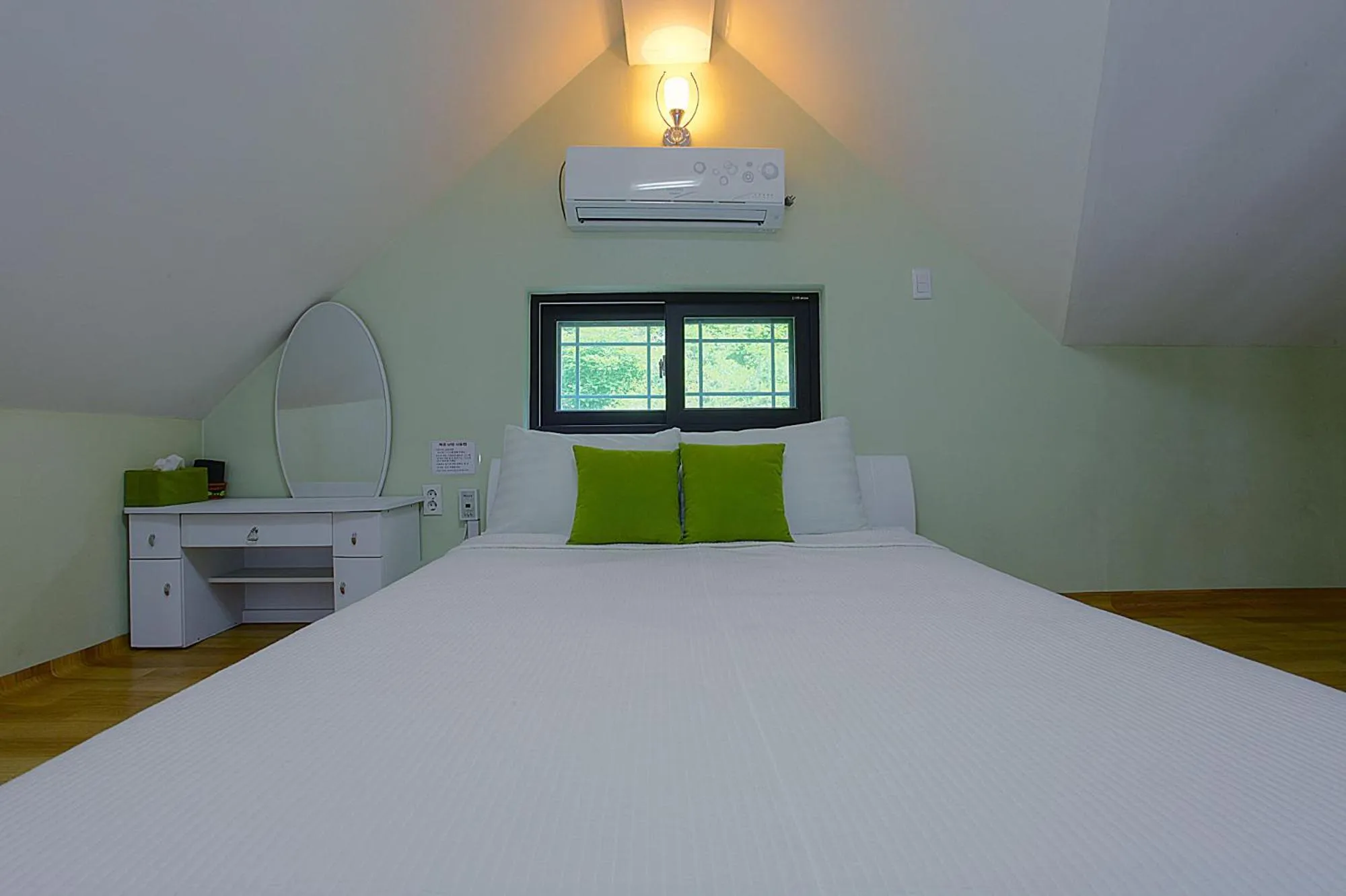 Bedroom, Bed in Forest of Color Pension