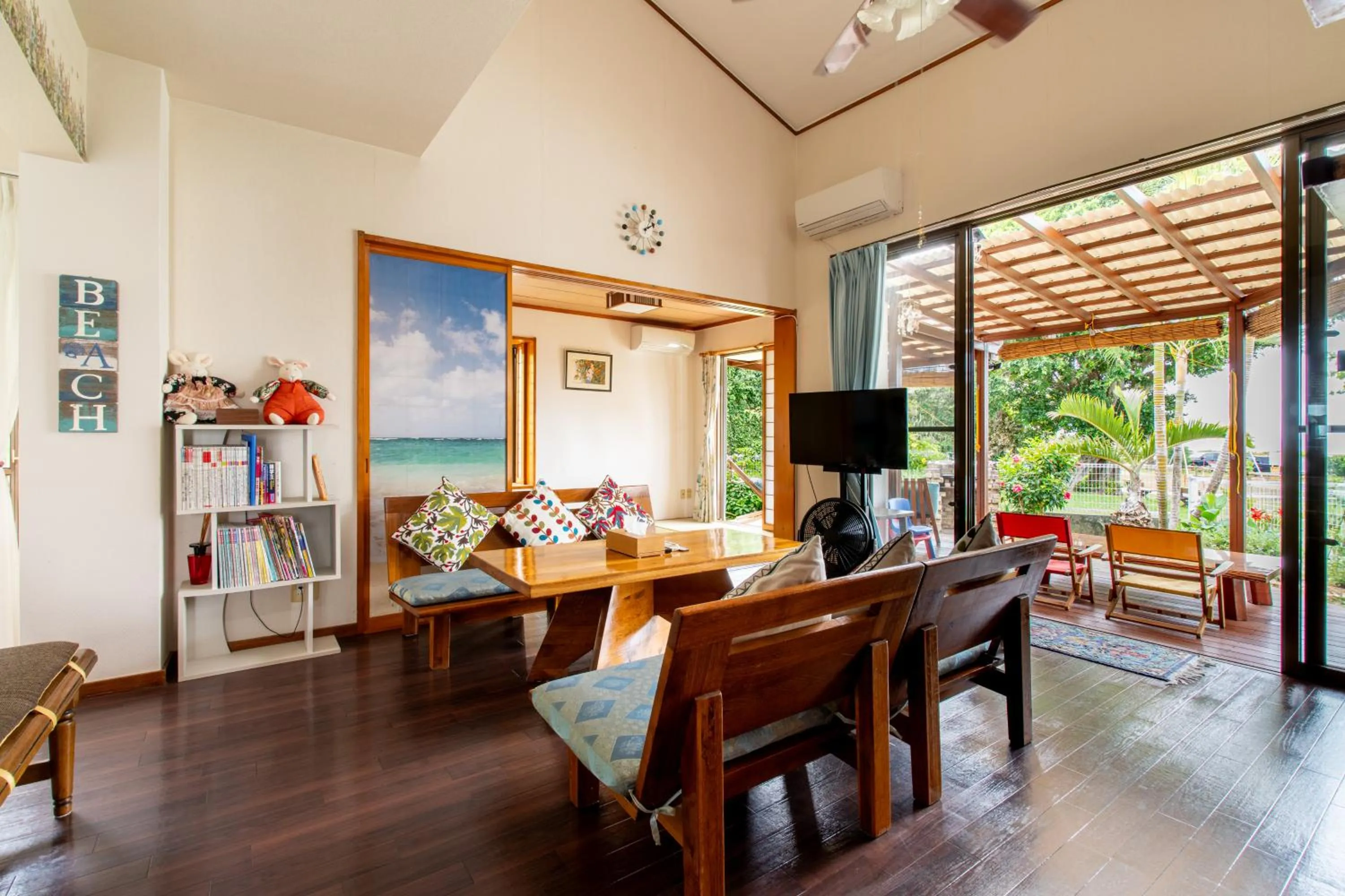 Living room in Beach House Yomitan