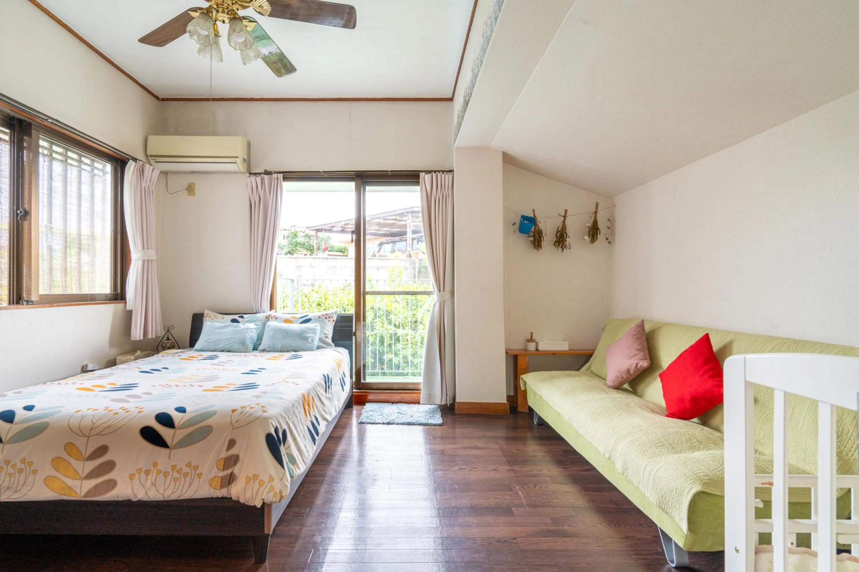 Bedroom, Bed in Beach House Yomitan