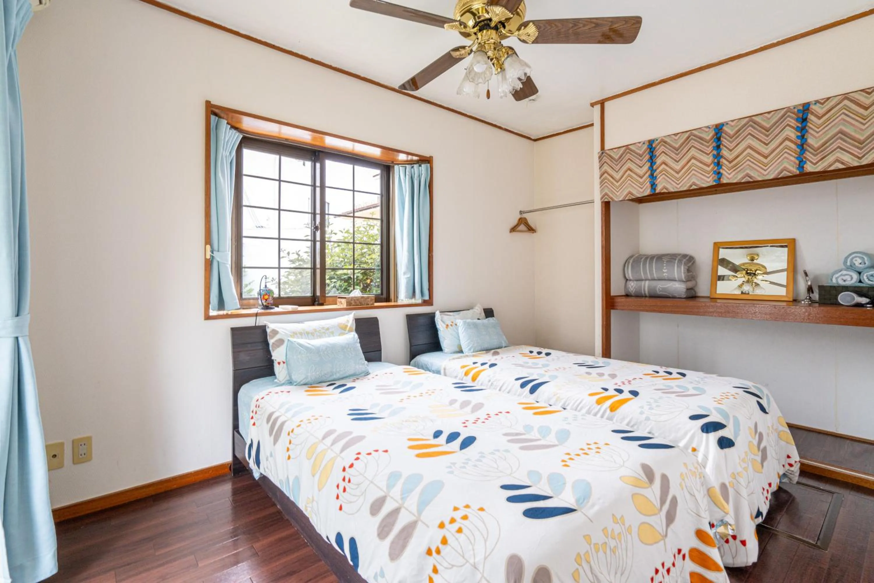 Bedroom, Bed in Beach House Yomitan