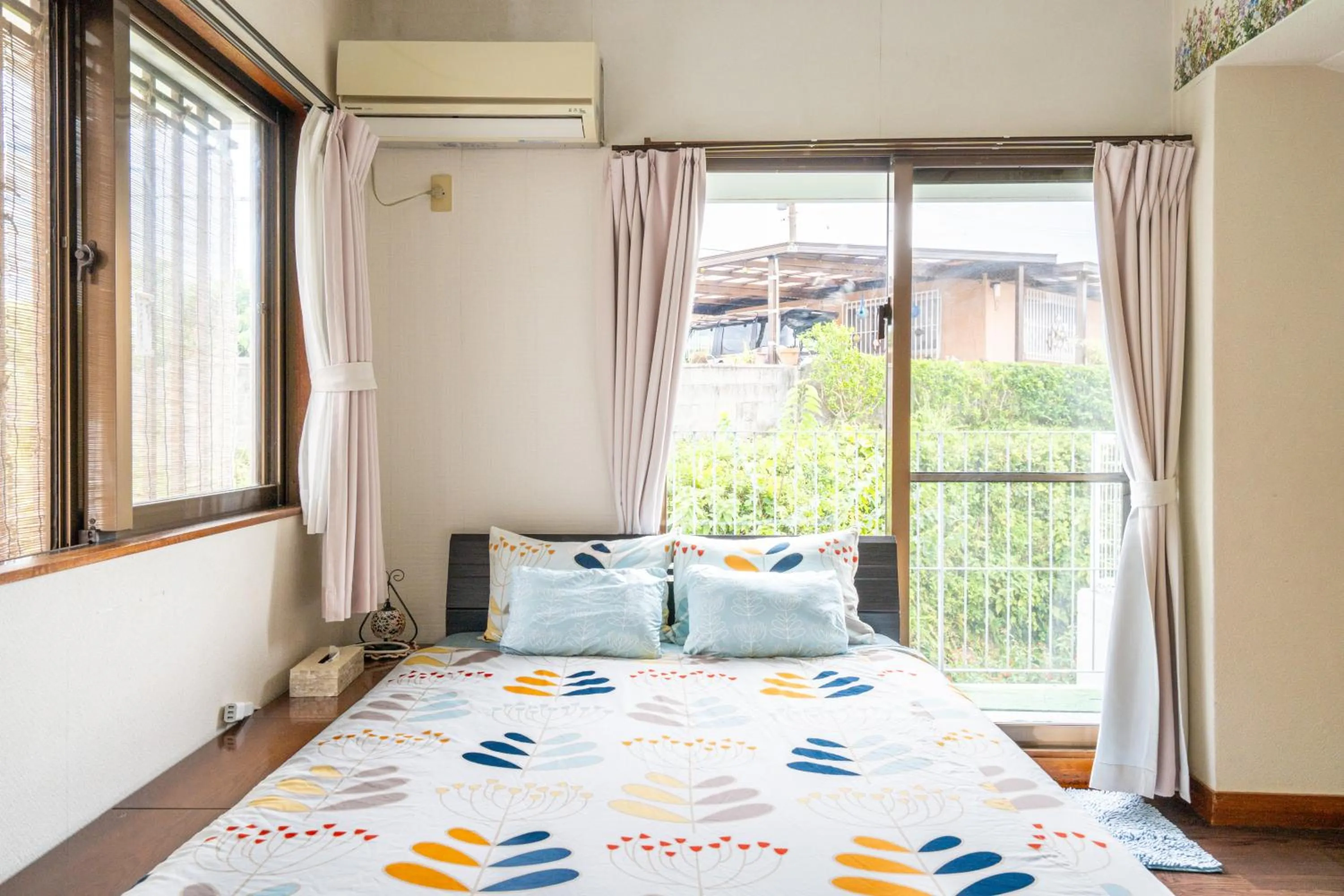 Bedroom, Bed in Beach House Yomitan