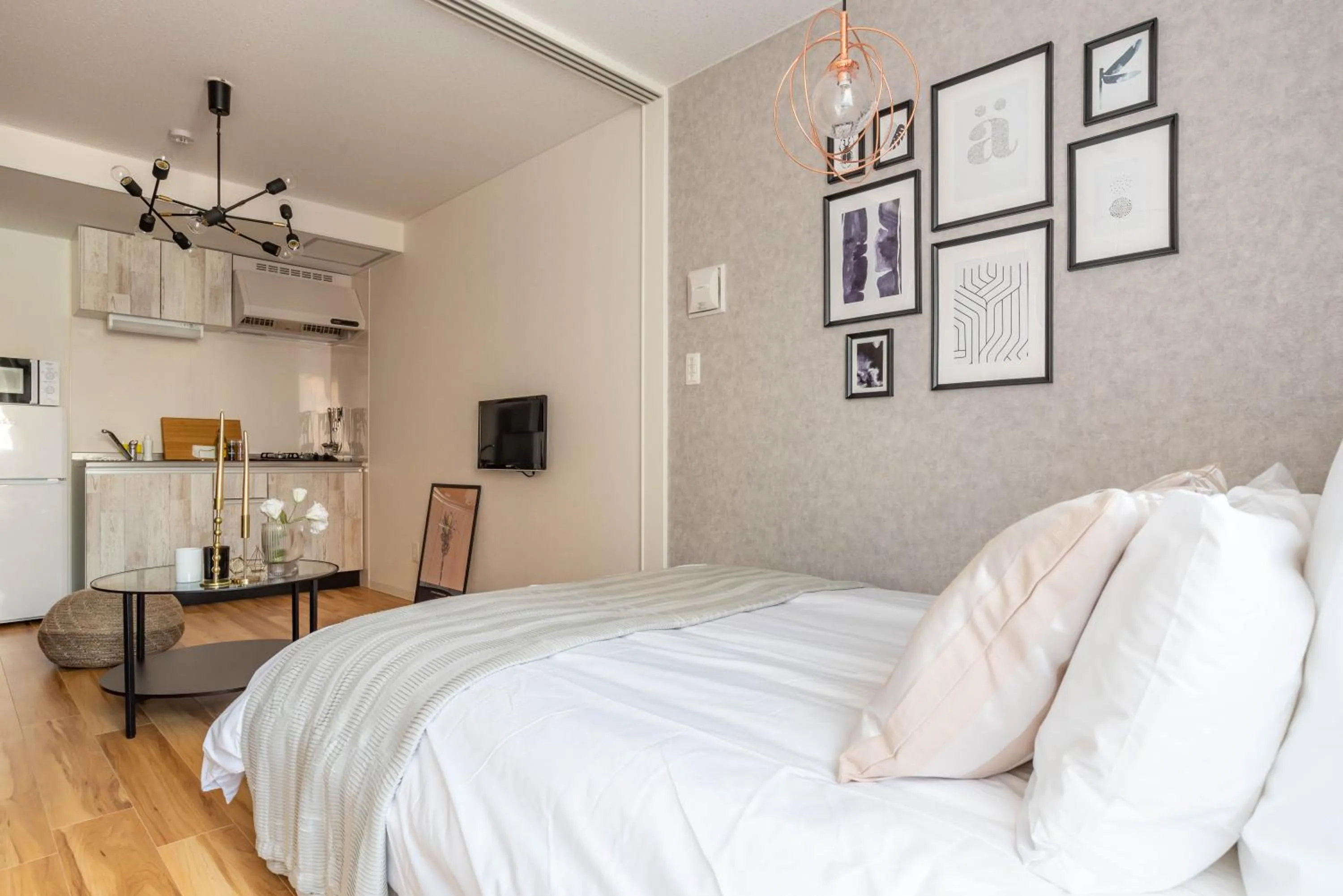 Bedroom, Bed in Exia Daikoku AFP Apartment