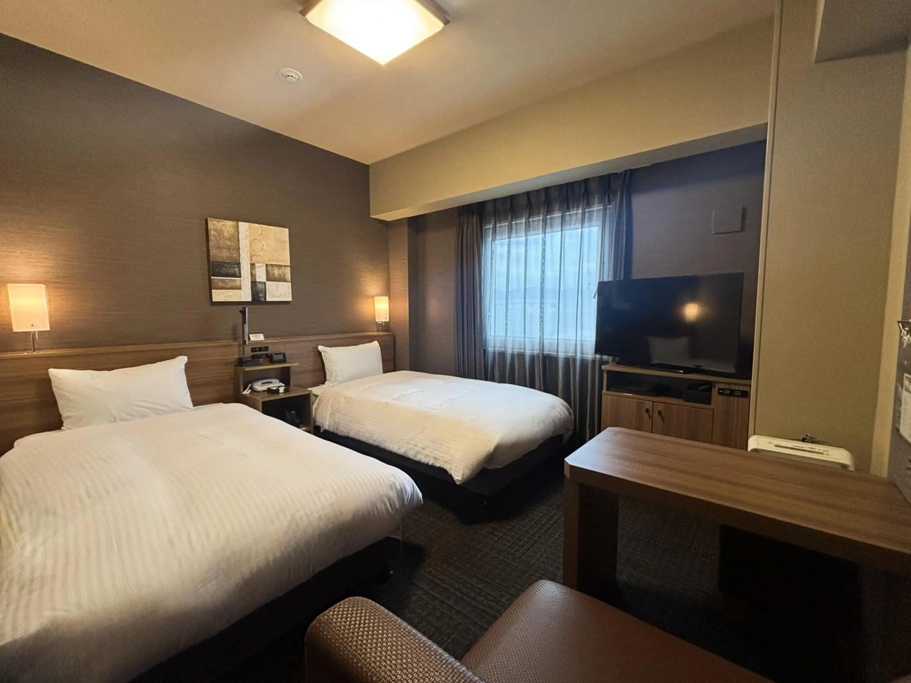 Photo of the whole room, Bed in Hotel Route-inn Yamaguchi Yuda Onsen