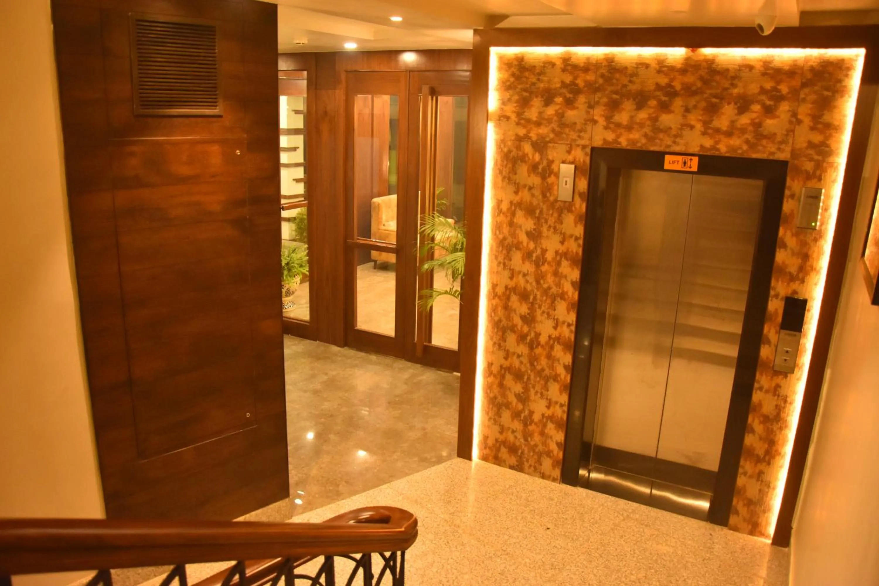 elevator in Hotel Abhinav International