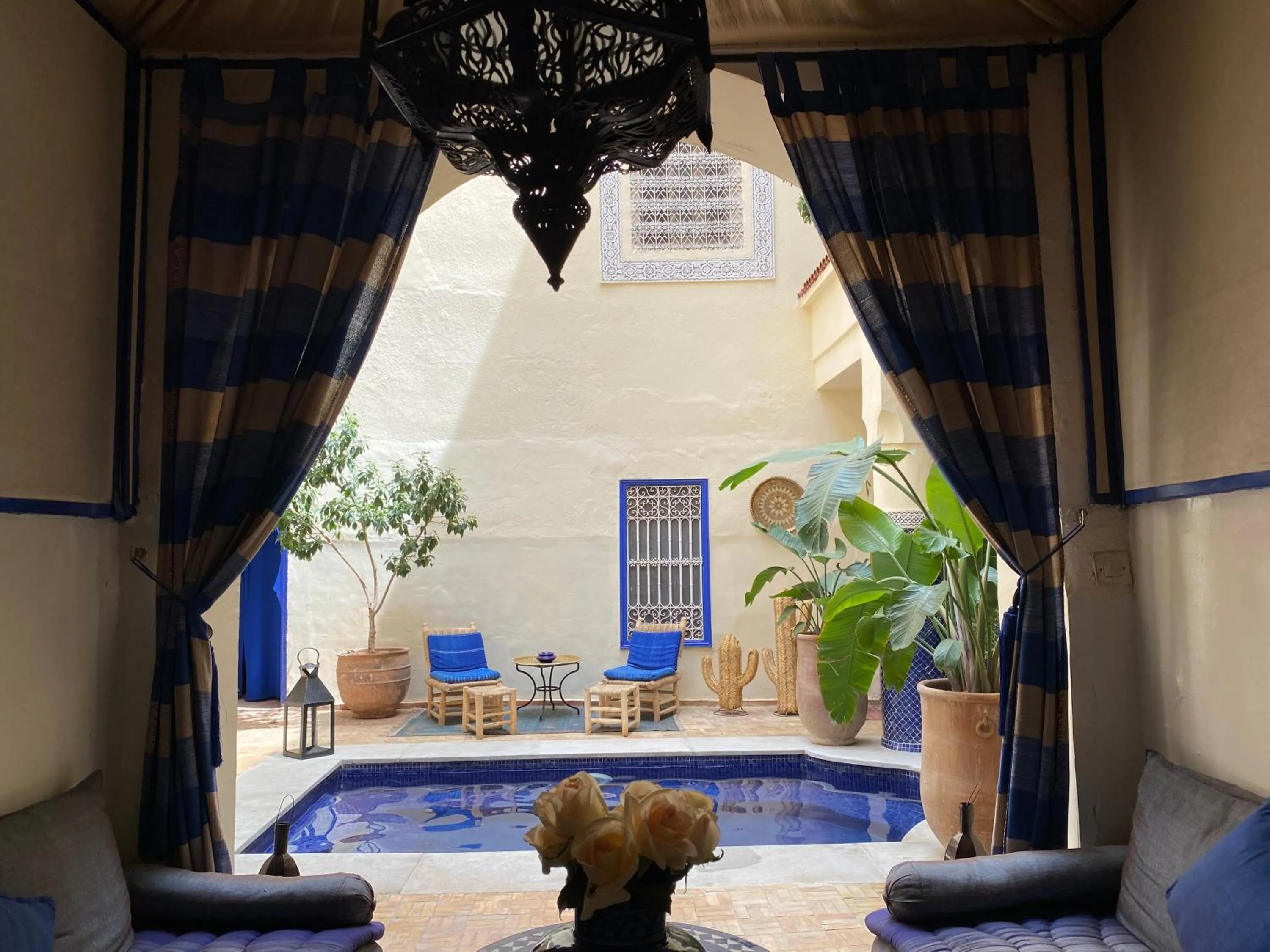 Seating area in Riad Hotel Sherazade