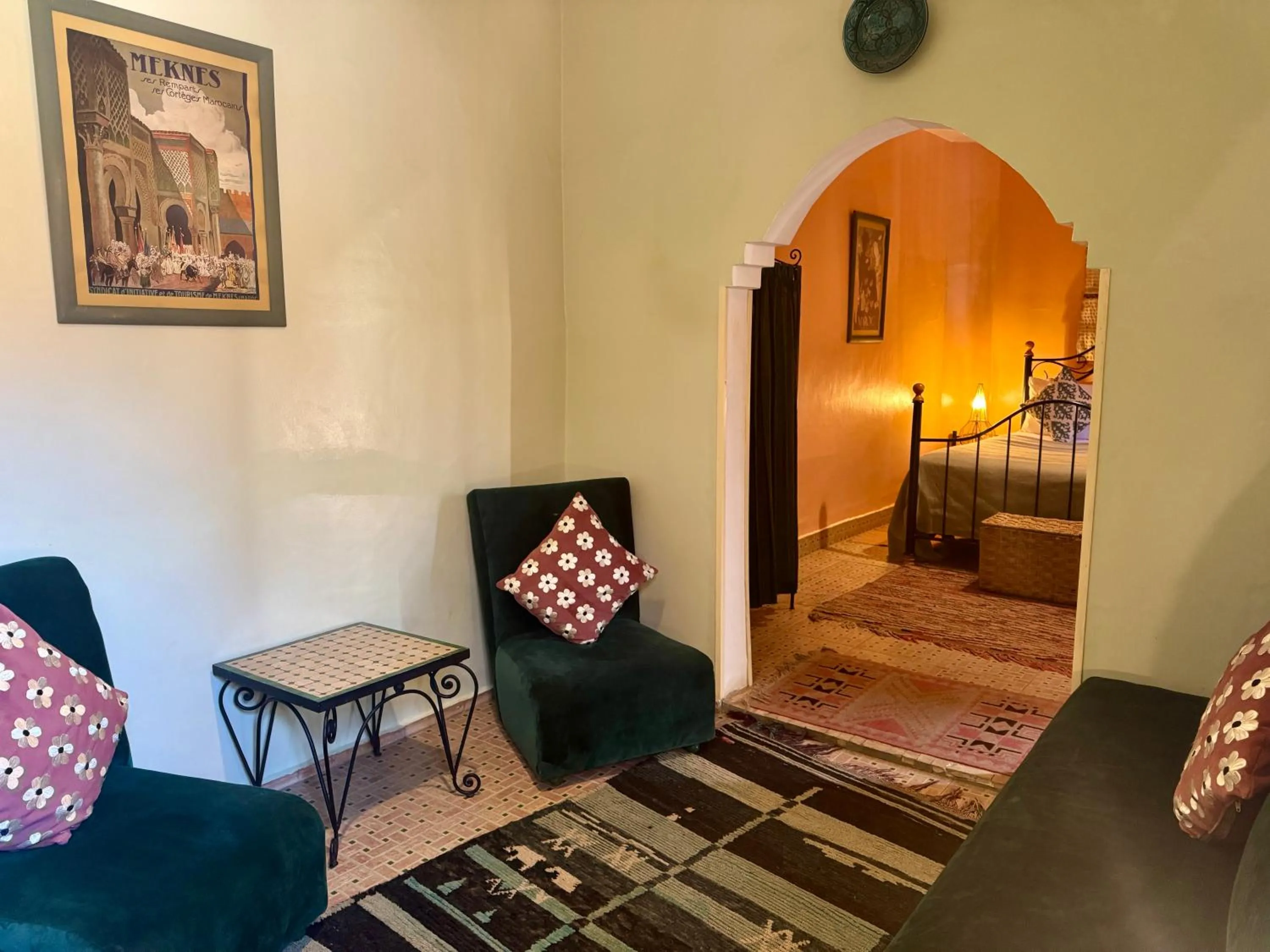 Living room in Riad Hotel Sherazade