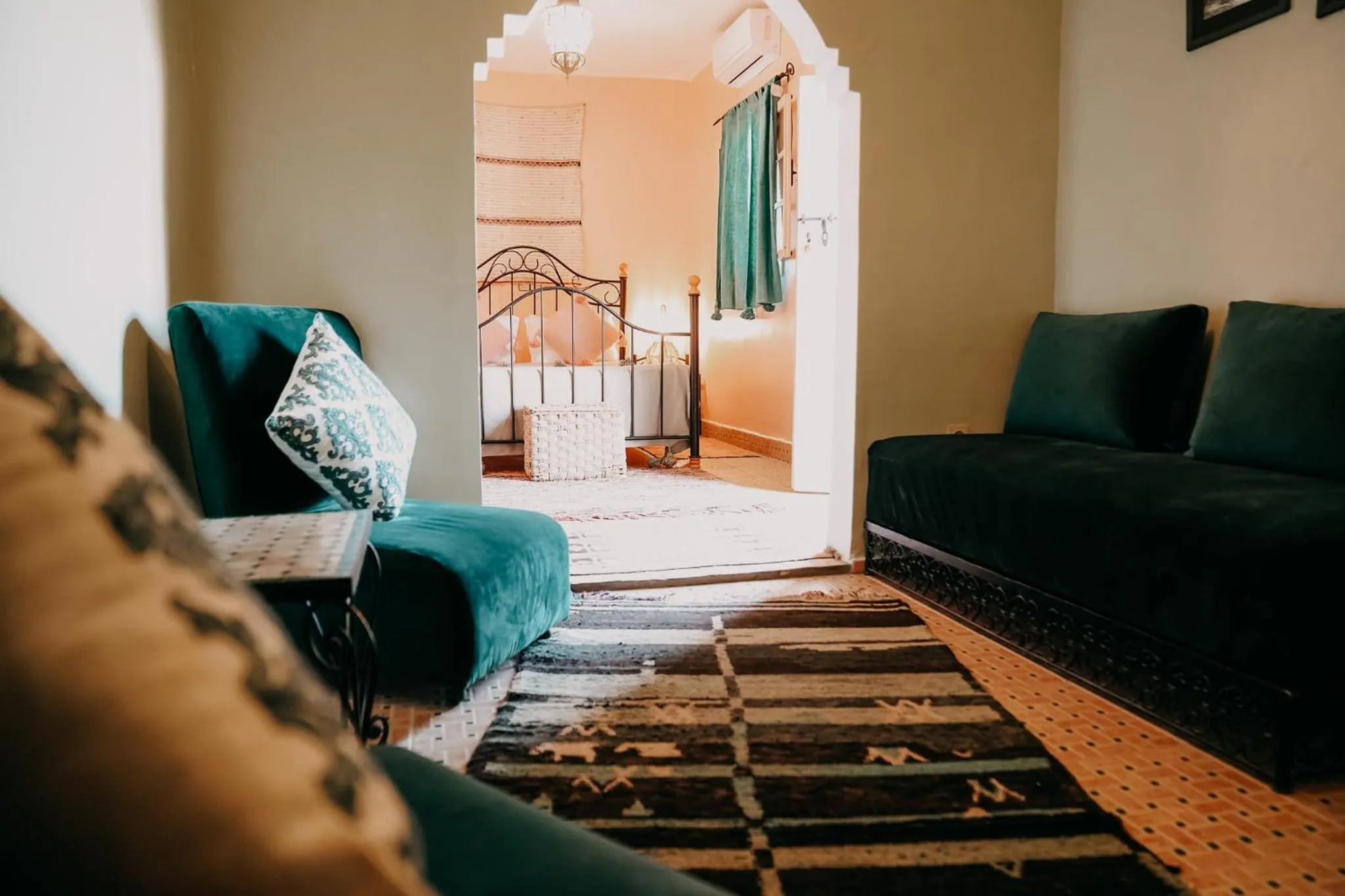 Living room in Riad Hotel Sherazade