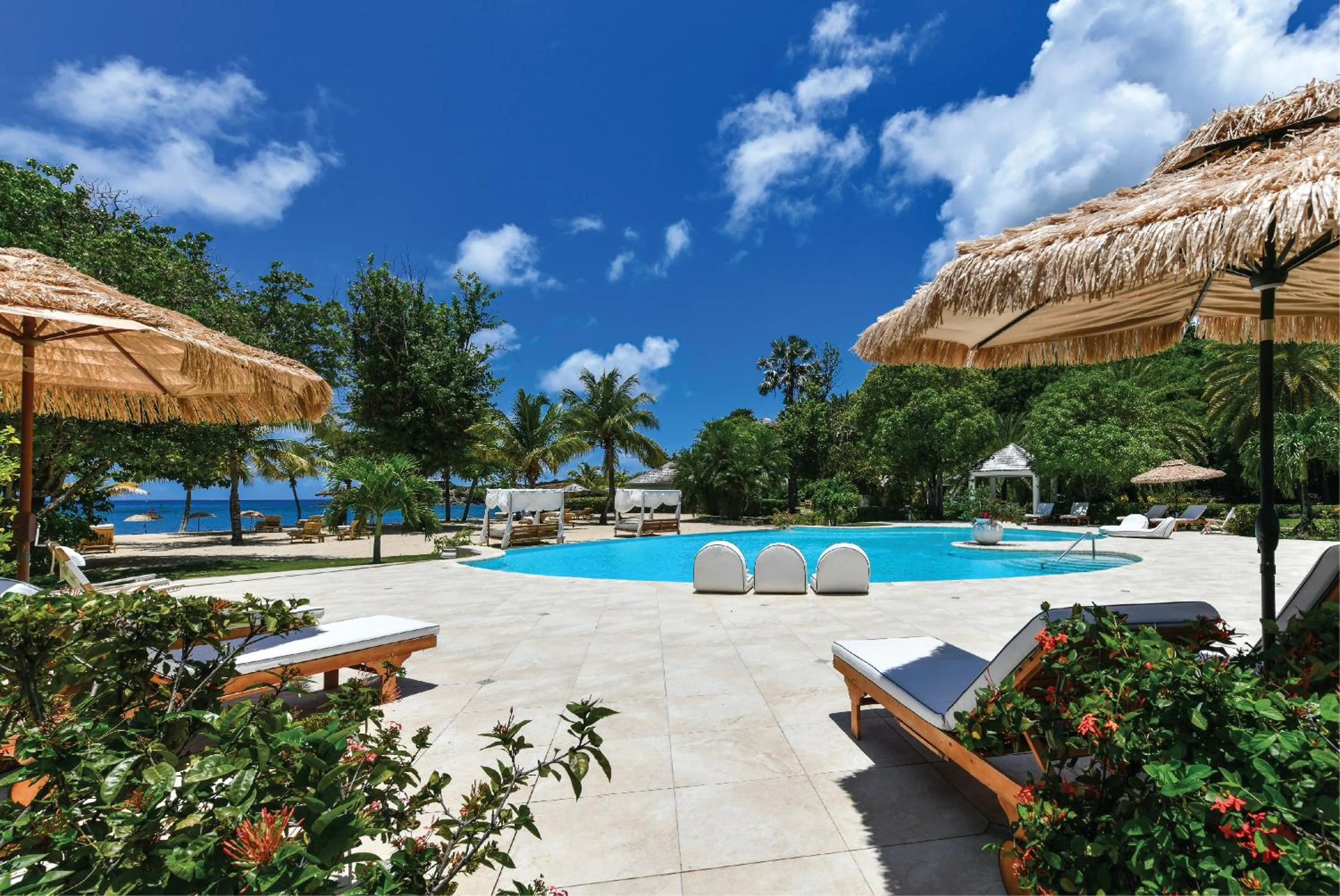 Pool view in The Inn at English Harbour