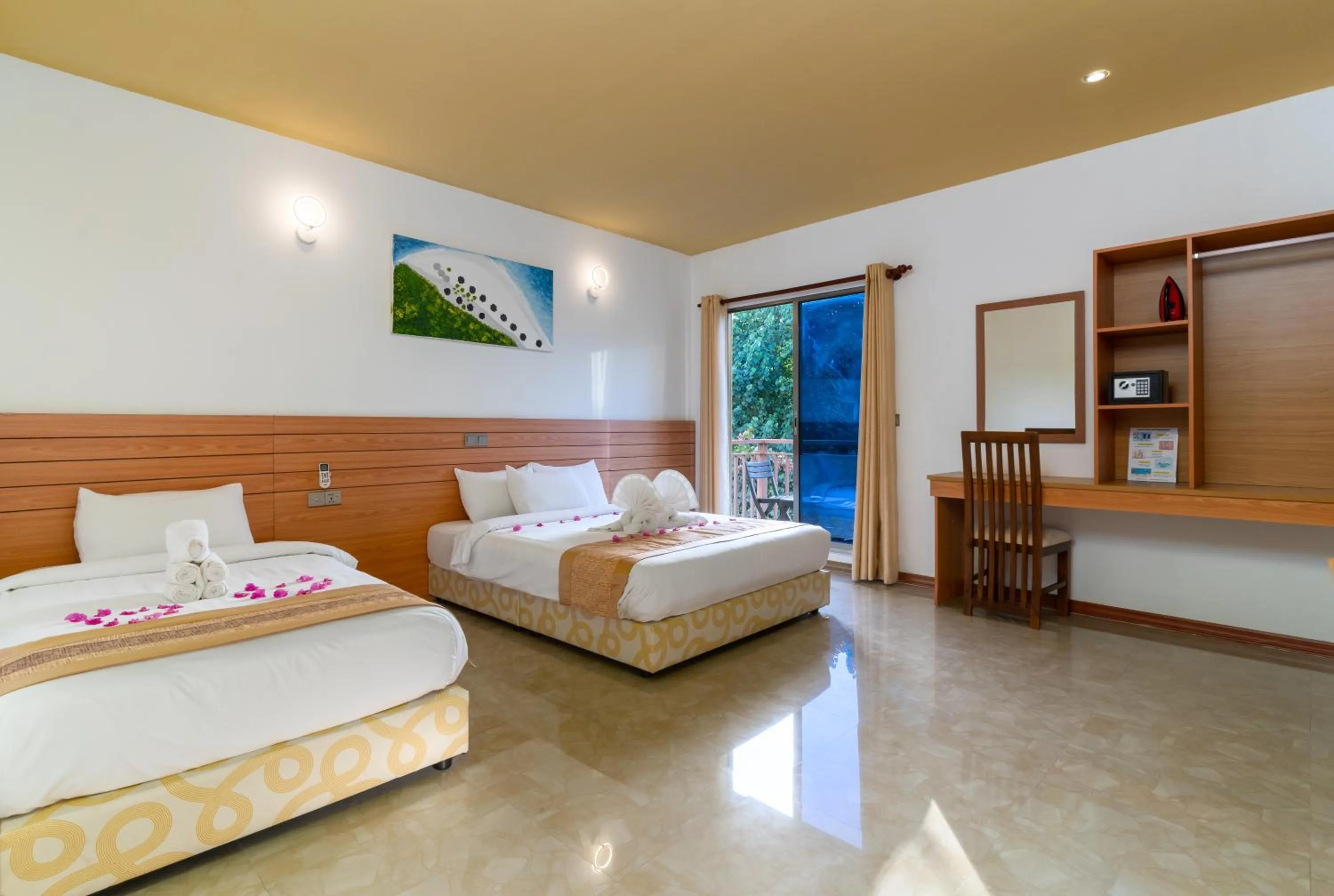 Bed in Nala Veli Beach & Spa