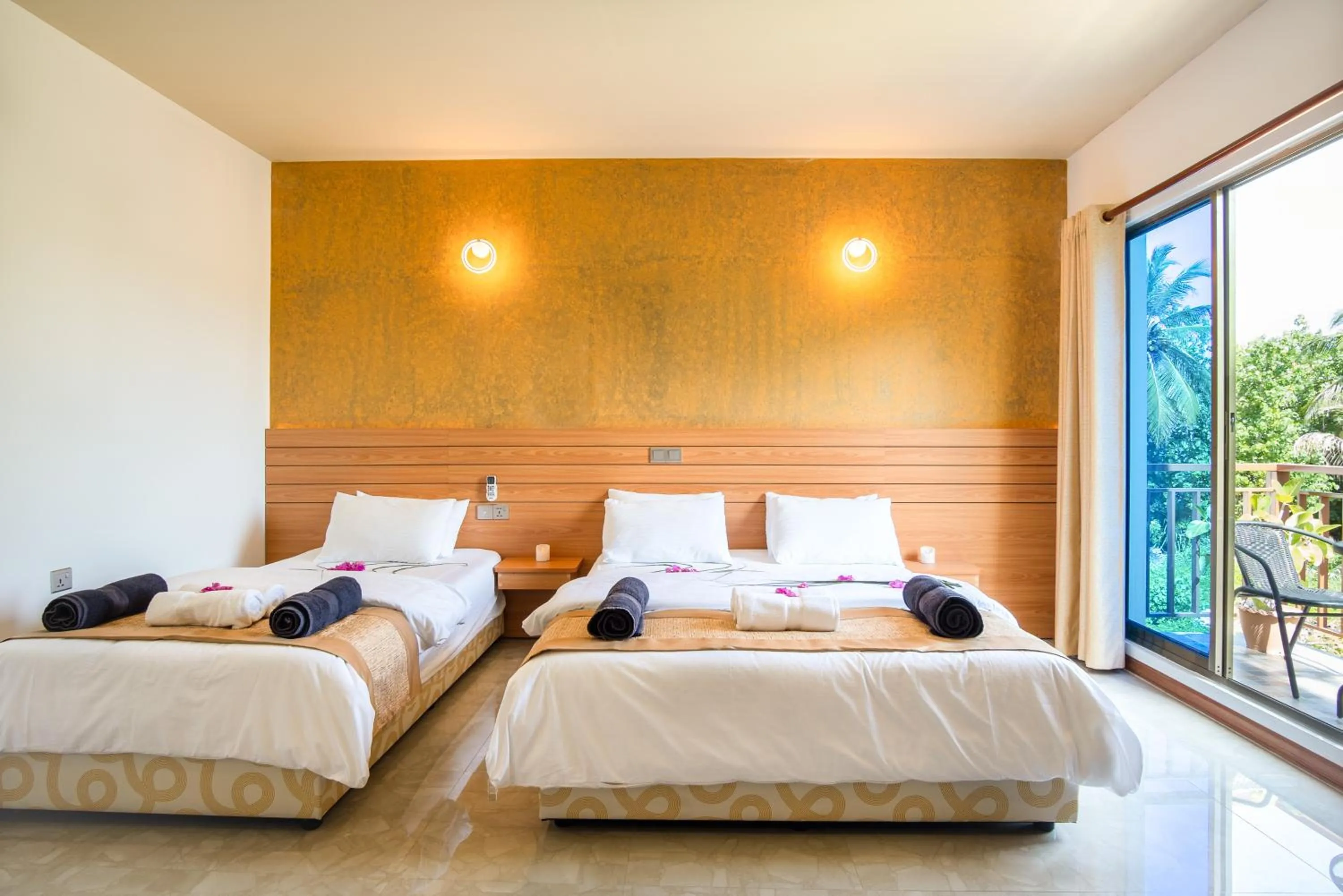 Bed in Nala Veli Beach & Spa