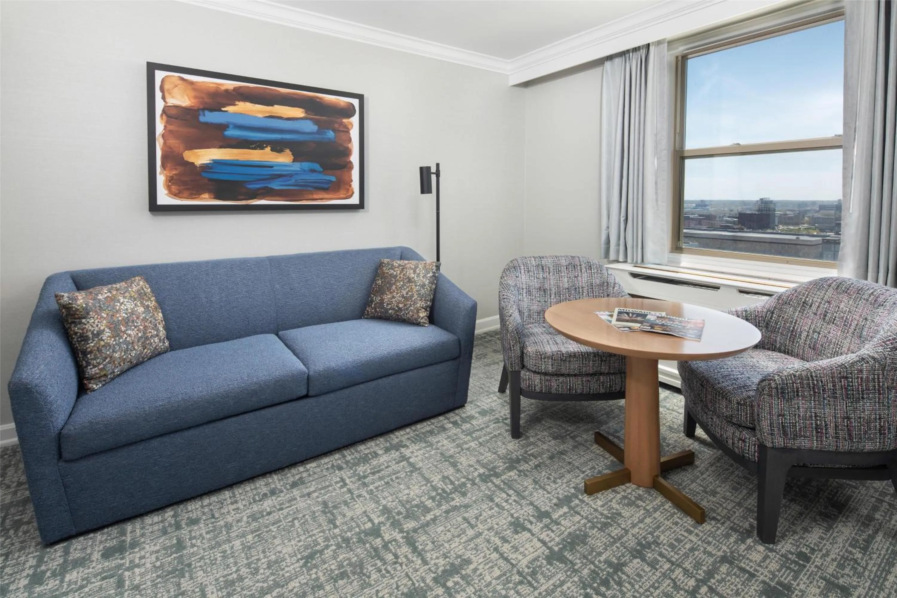 Living room in Hilton Milwaukee