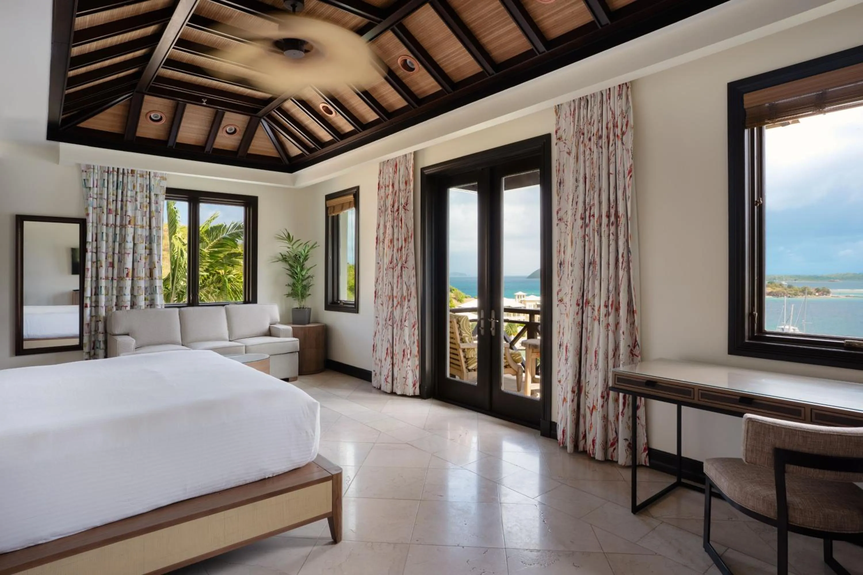 Balcony/Terrace, Bed in Scrub Island Resort, Spa & Marina