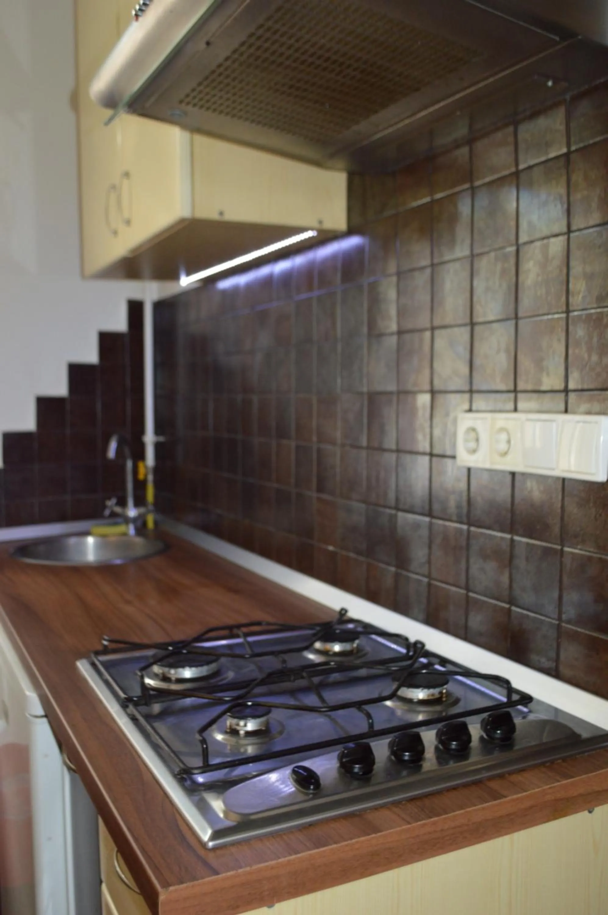 Kitchen or kitchenette in Pannónia Rooms and Apartments