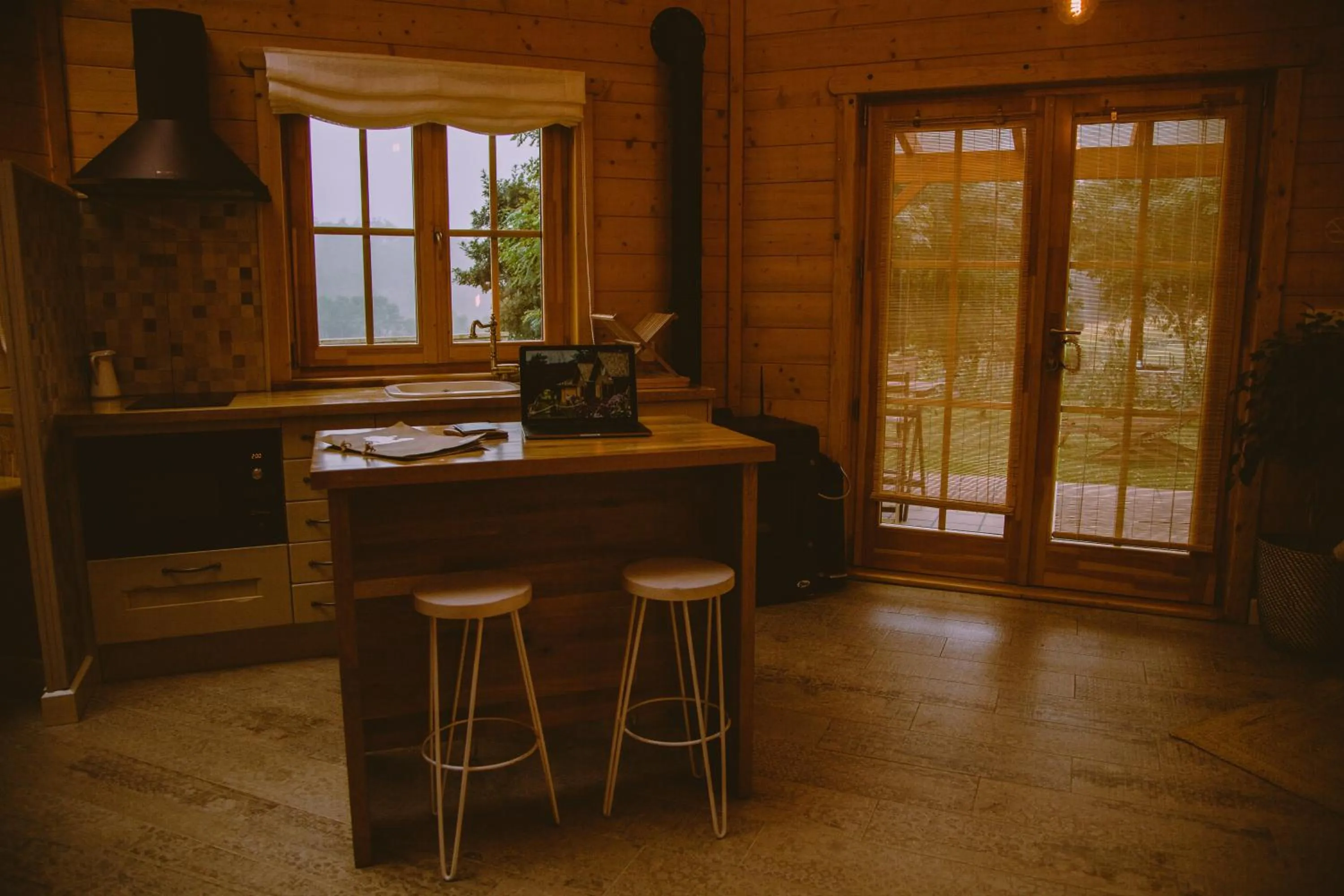 Kitchen or kitchenette in Cabanas da Ría