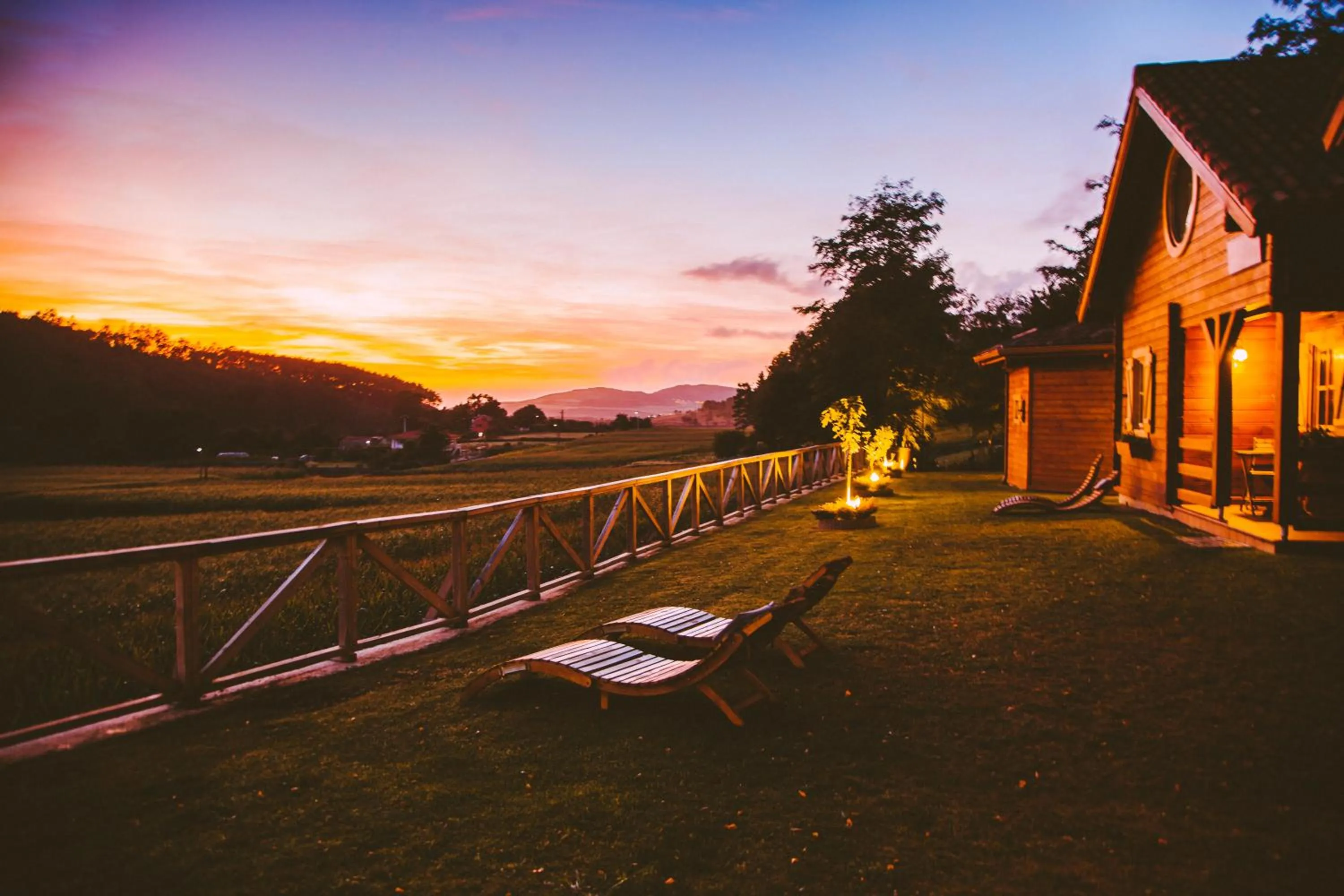 Sunset in Cabanas da Ría