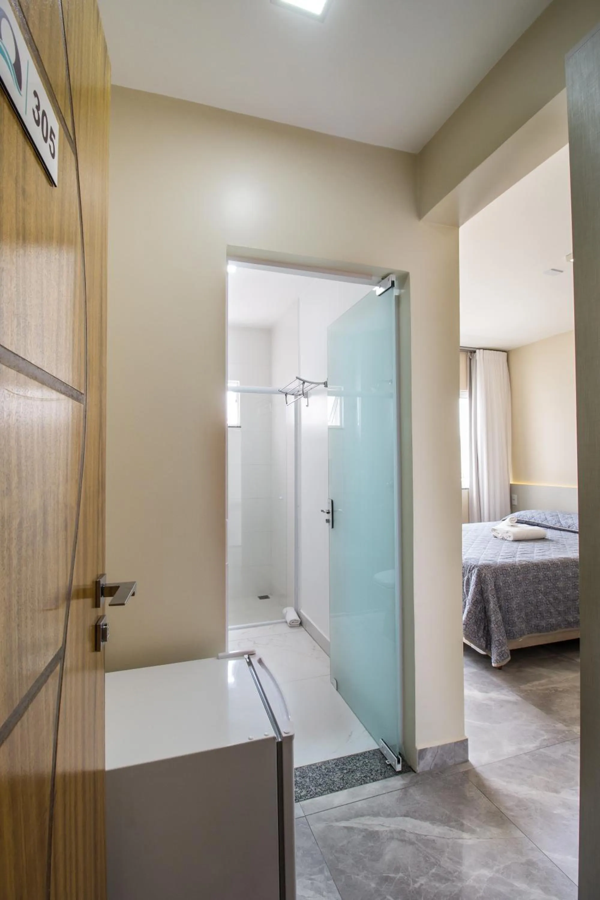 Bathroom, Bed in Pousada Espindola