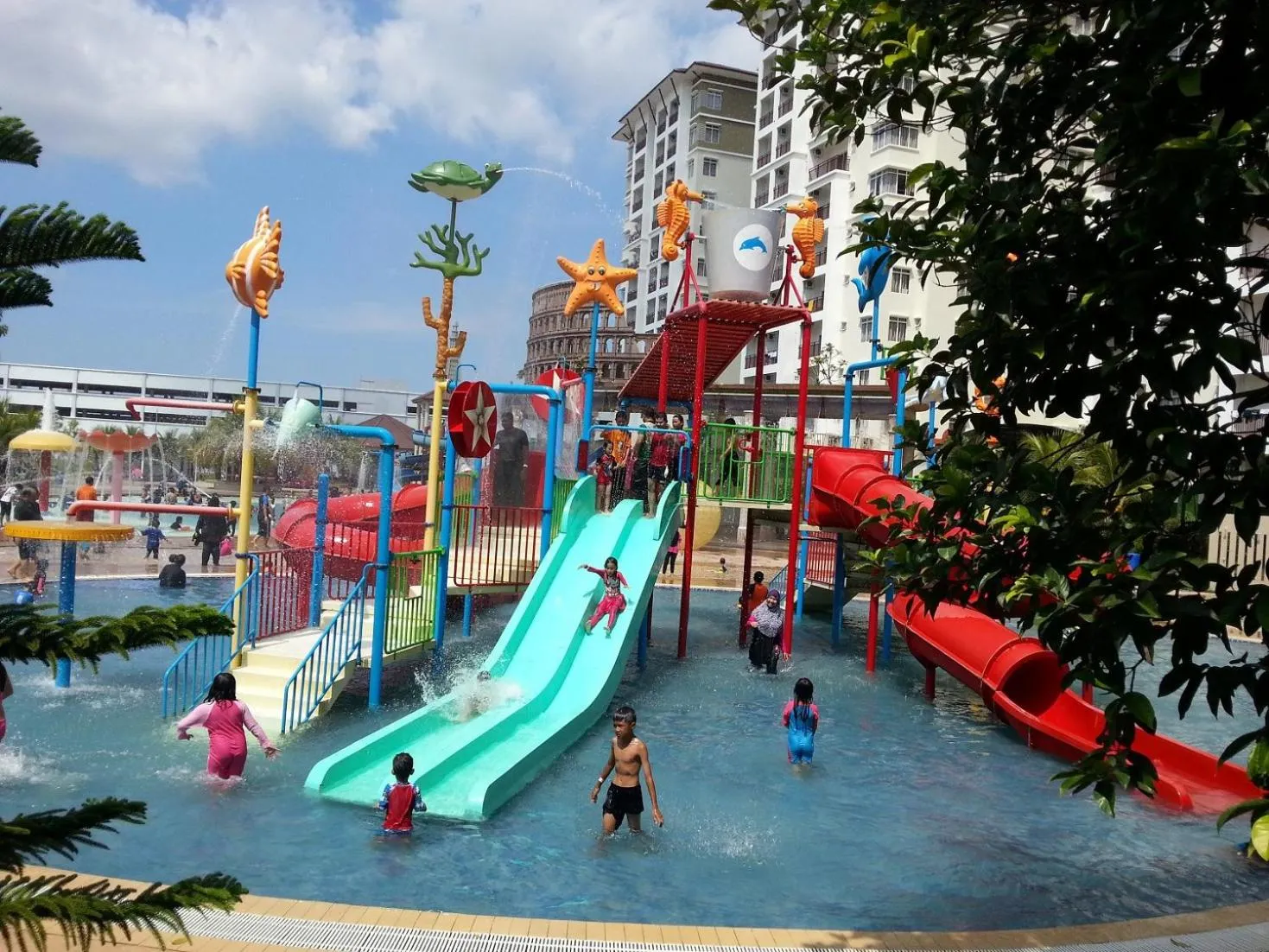 Aqua park in Bayou Lagoon Park Resort