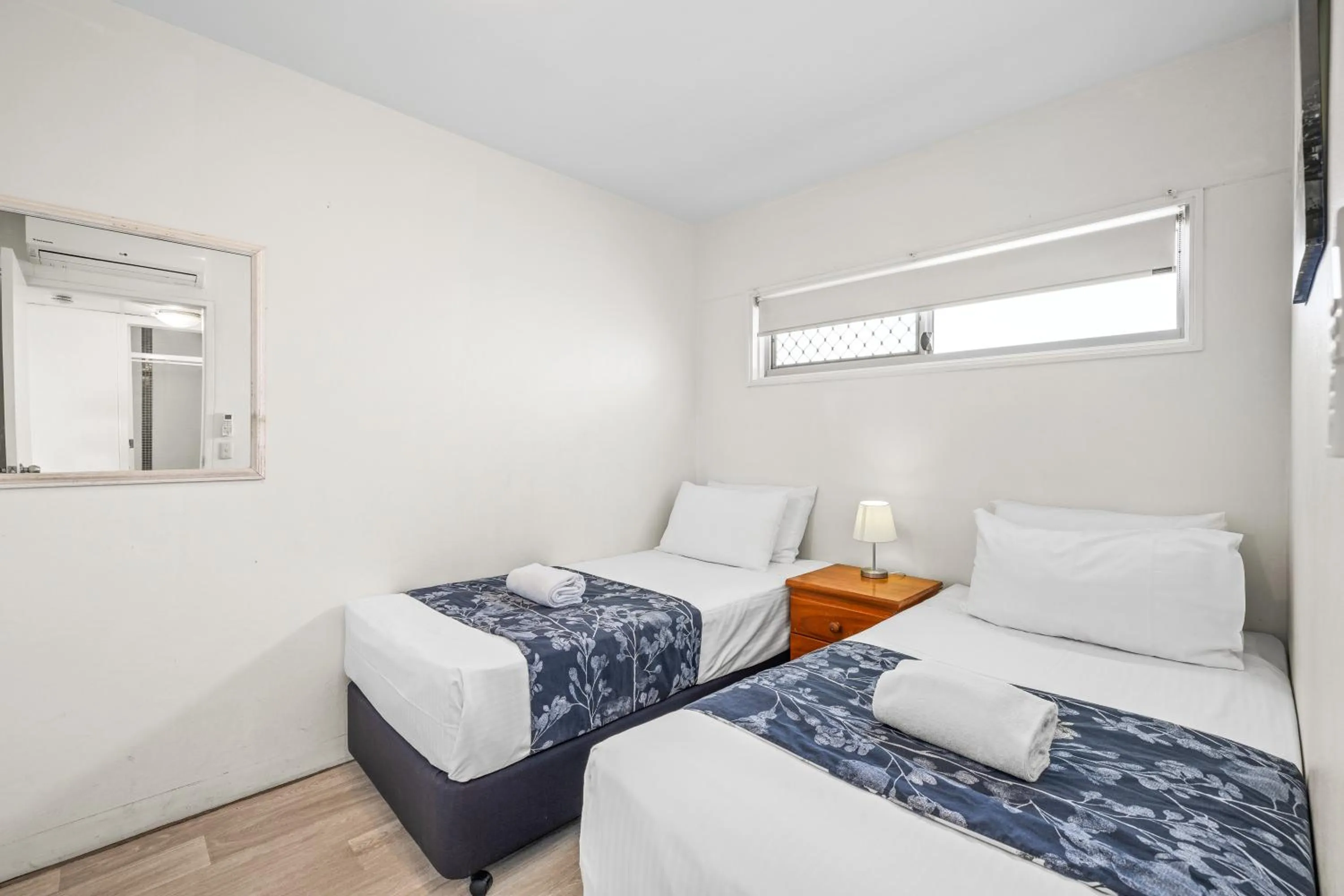 Bed in Maroochy Sands Holiday Apartments