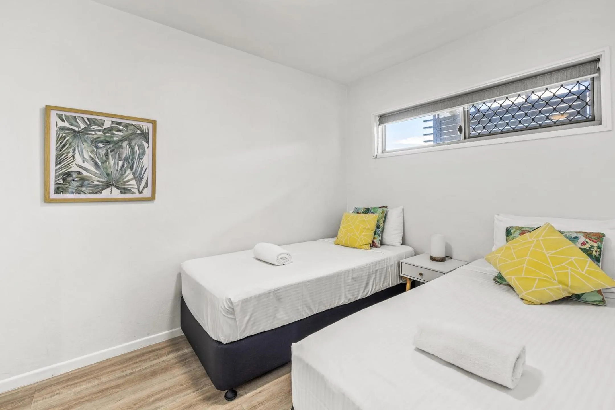 Bed in Maroochy Sands Holiday Apartments