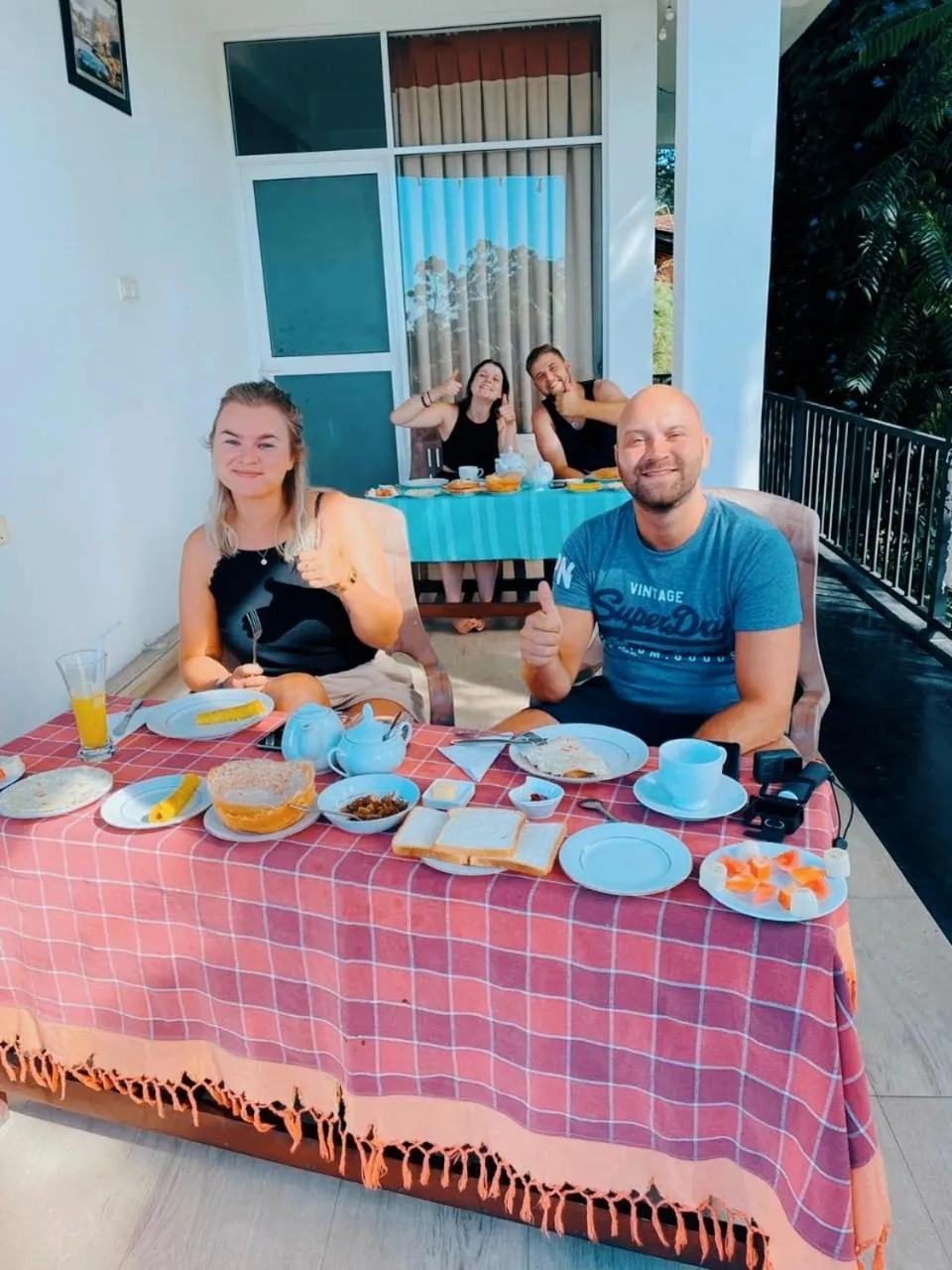 group of guests in Poomaz Peace Palace