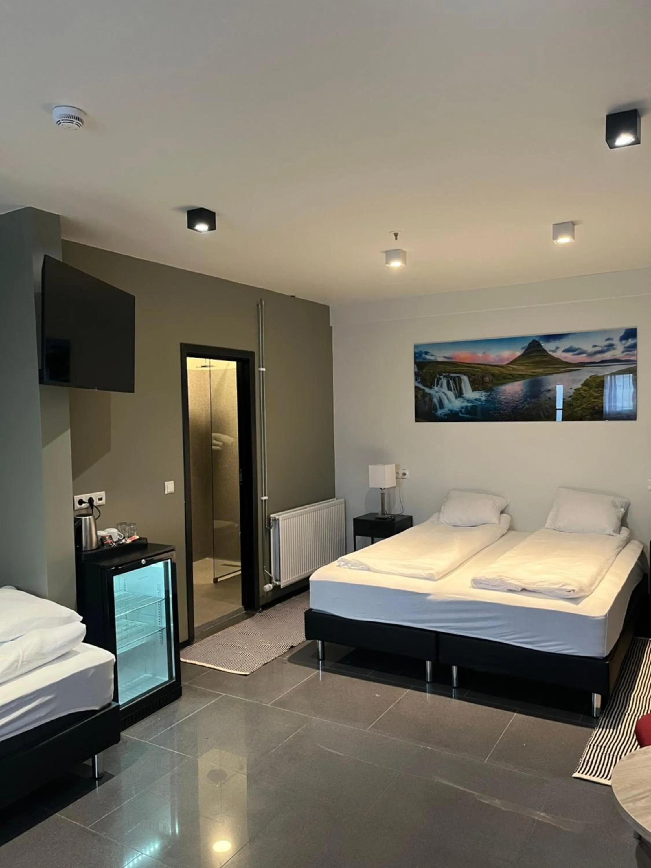 Bed in Hotel Duus by Keflavik Airport