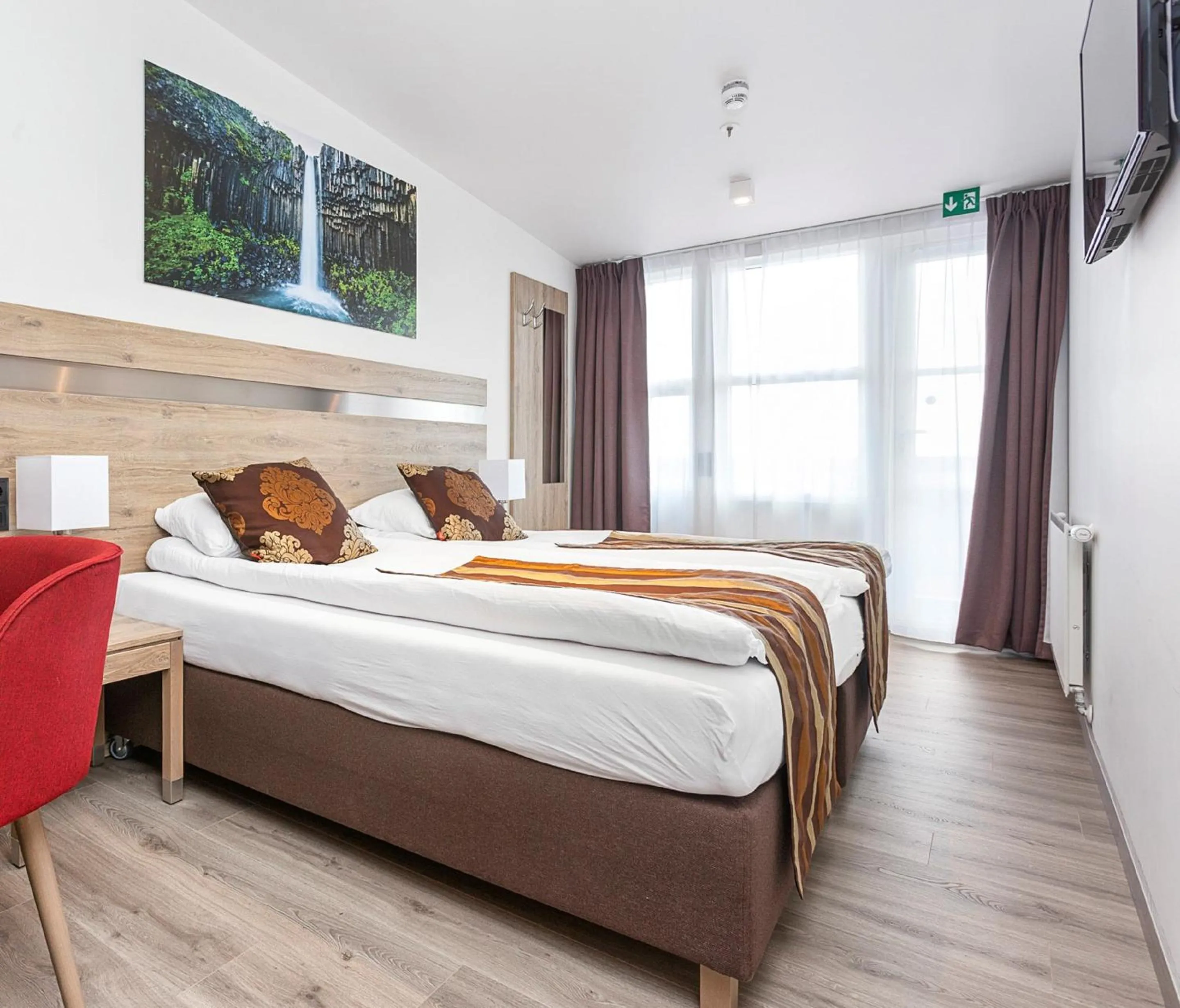 Bed in Hotel Duus by Keflavik Airport