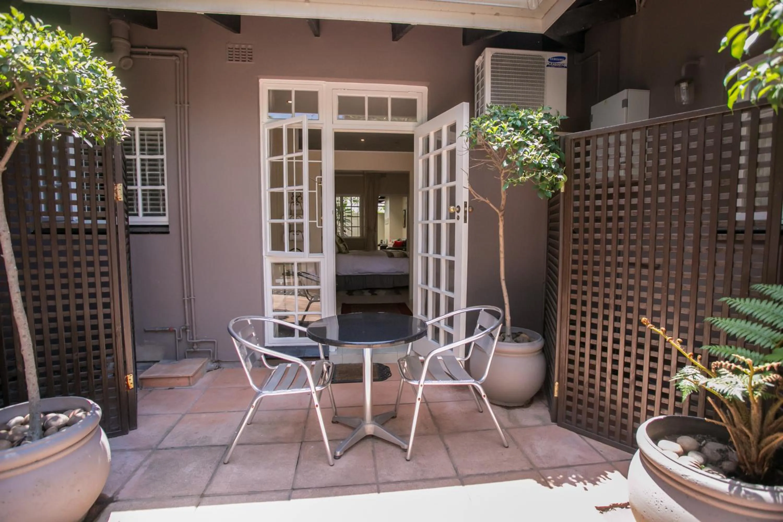 Patio in Westville Bed and Breakfast