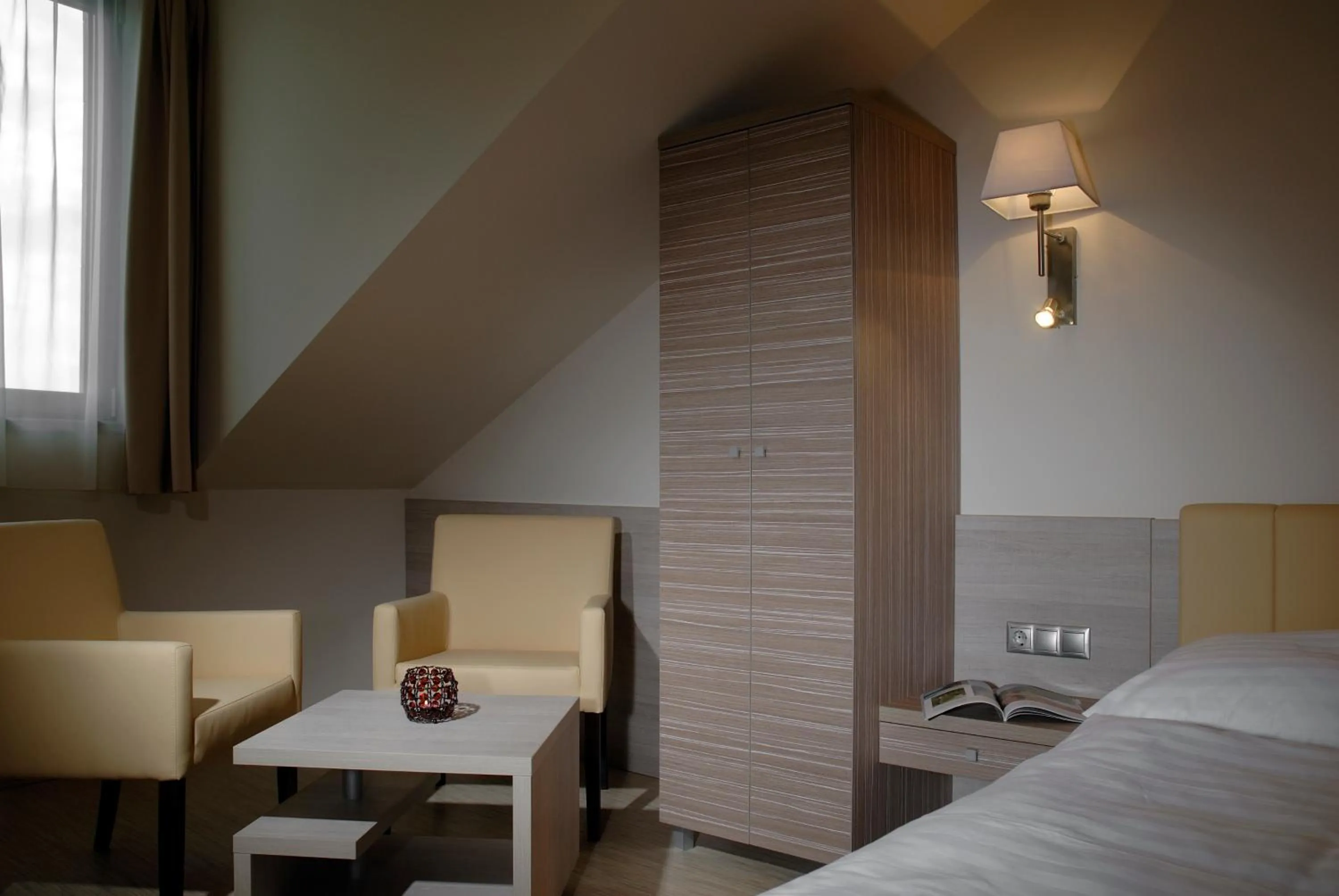 Decorative detail, Bed in Gokart Hotel