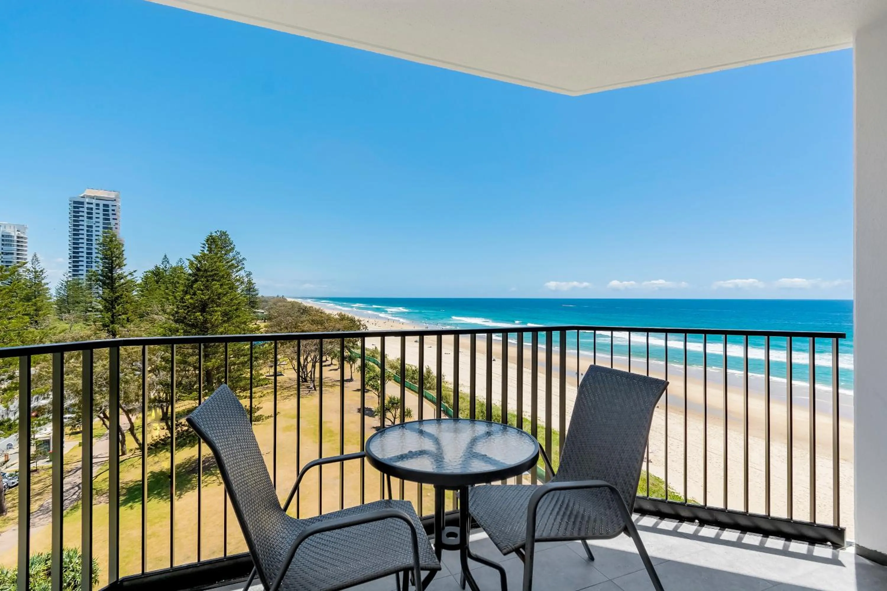 Balcony/Terrace in Golden Sands on the Beach - Absolute Beachfront Apartments