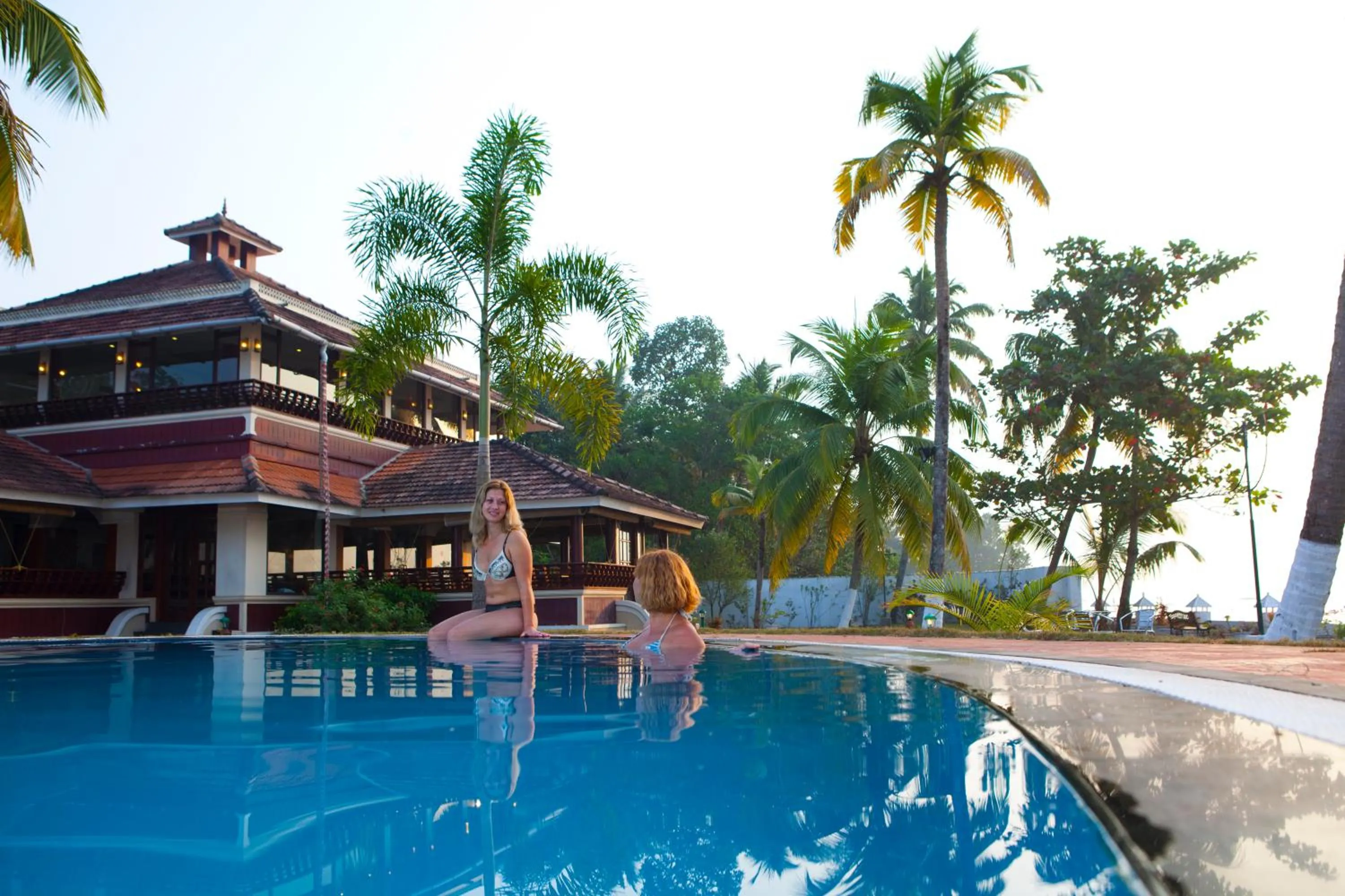 Swimming pool in The World Backwaters, Alleppey