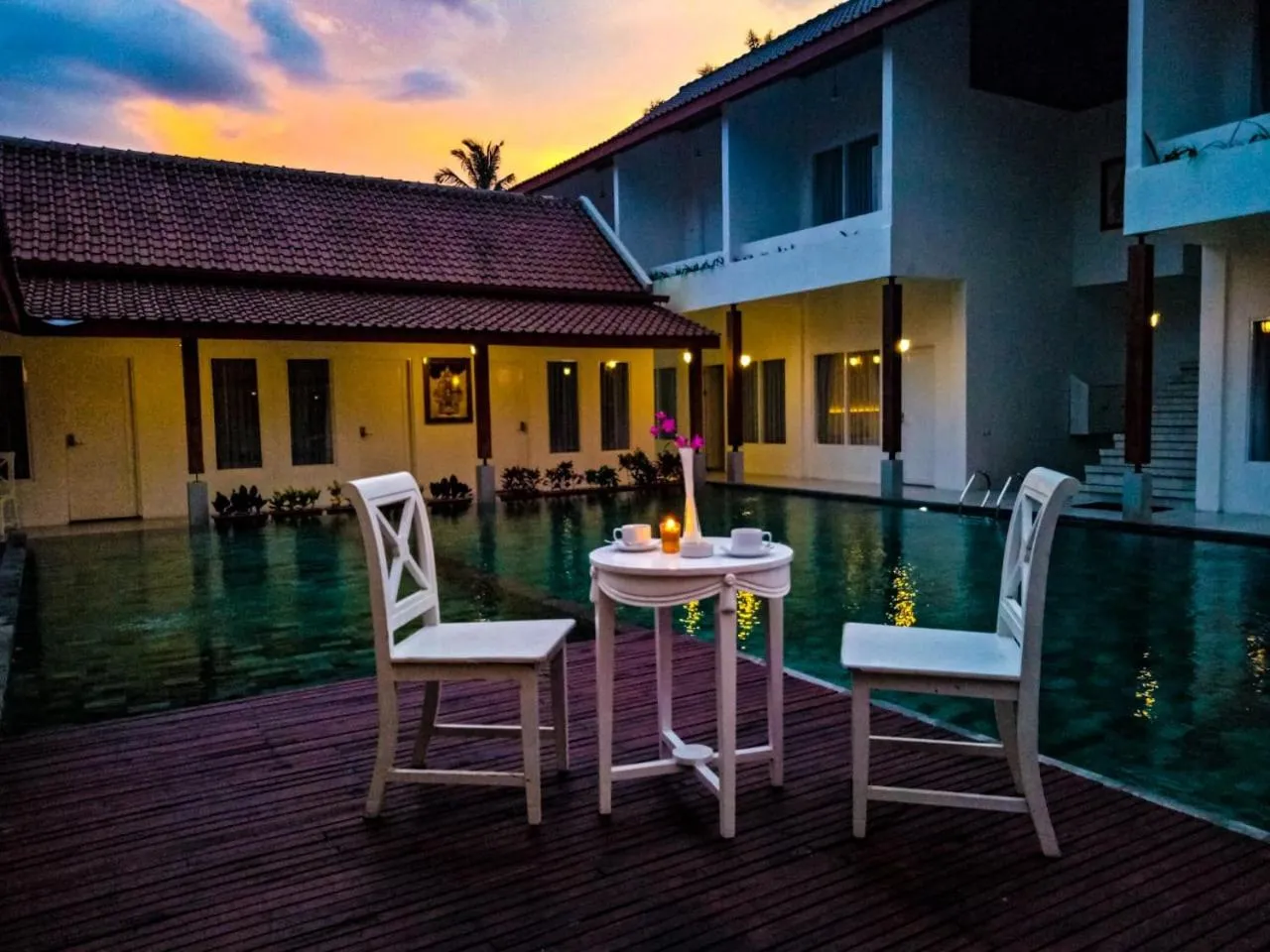 Pool view in Sinom Borobudur Heritage Hotel