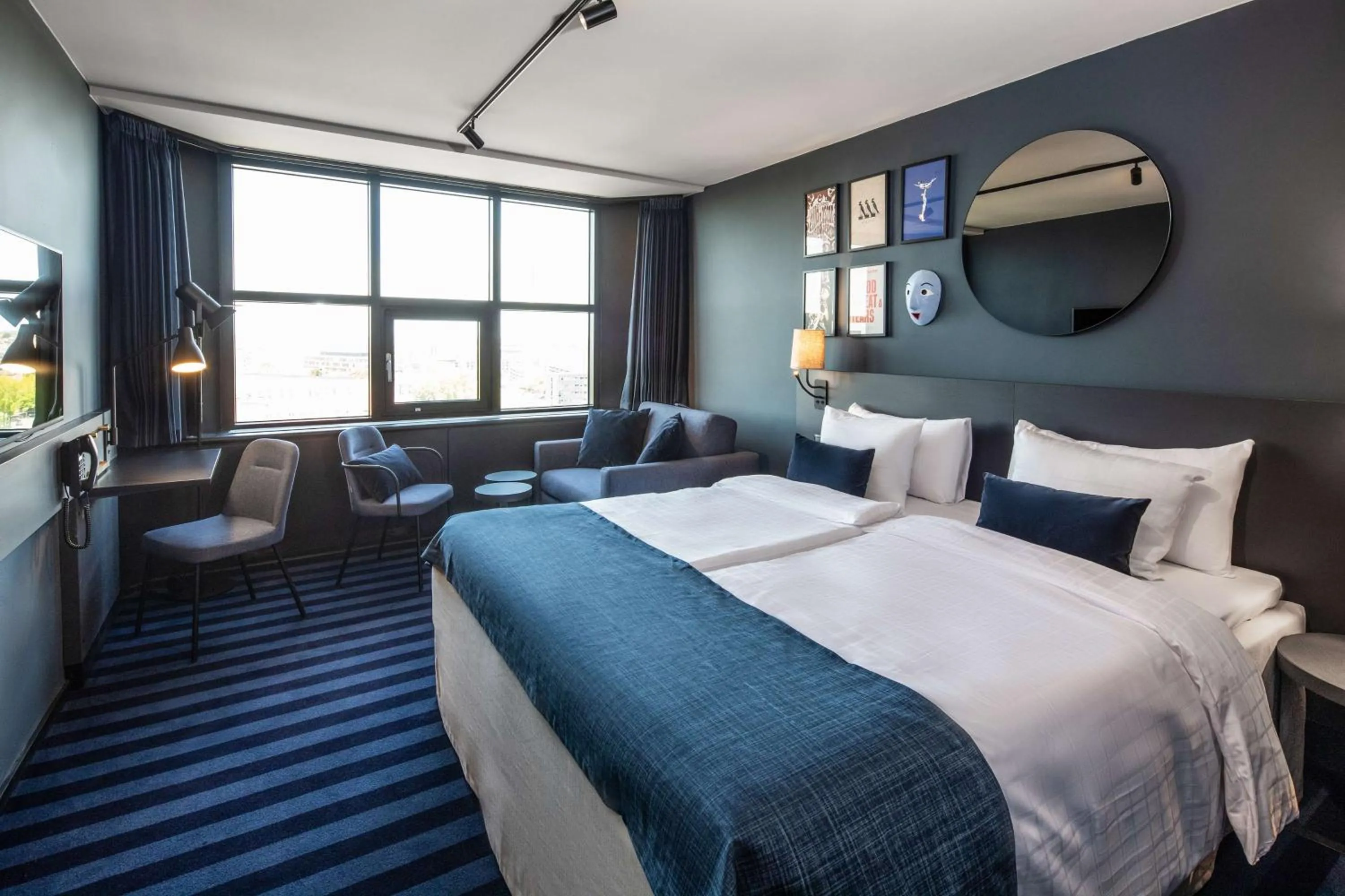 Bedroom, Bed in Scandic Falkoner