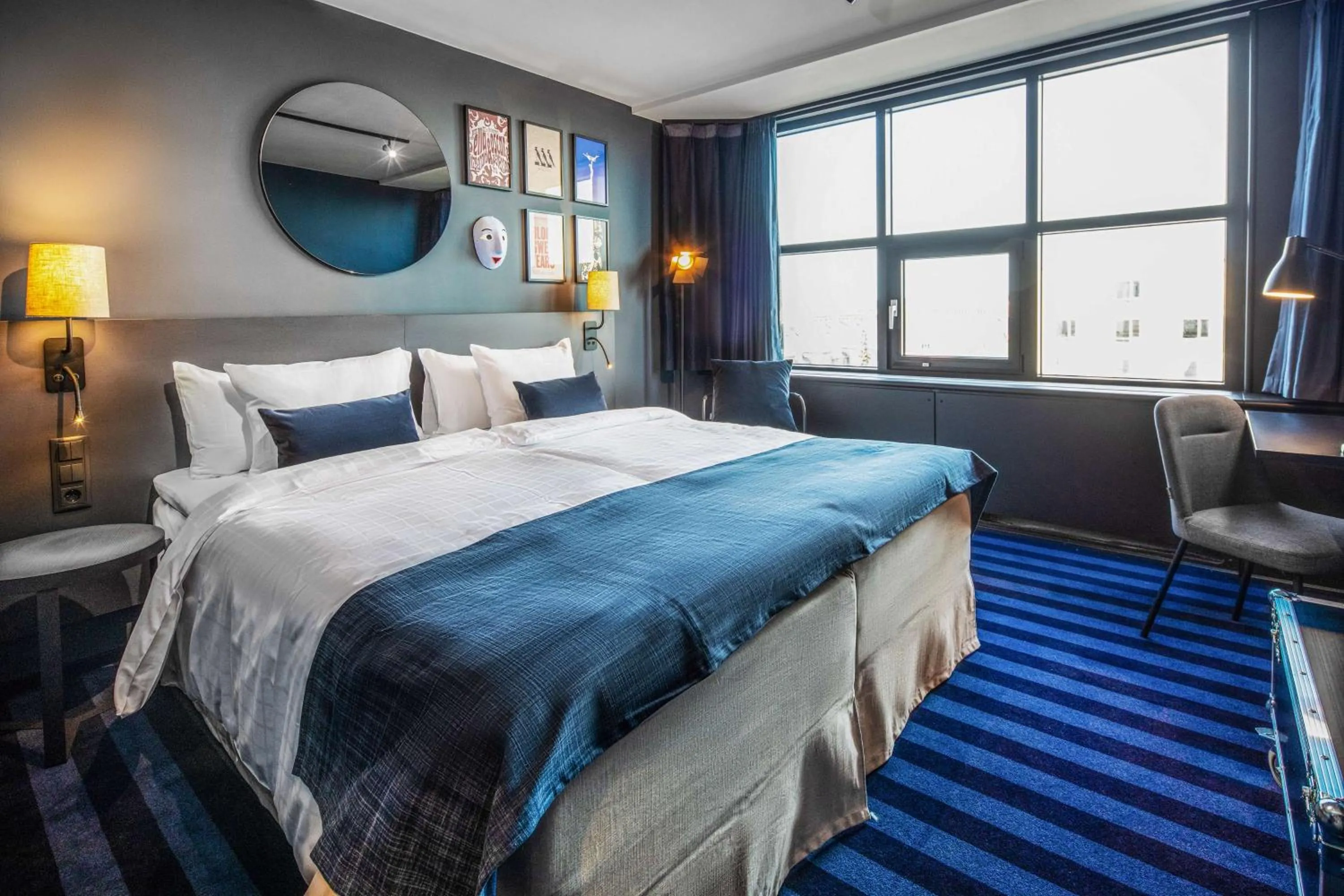 Bedroom, Bed in Scandic Falkoner