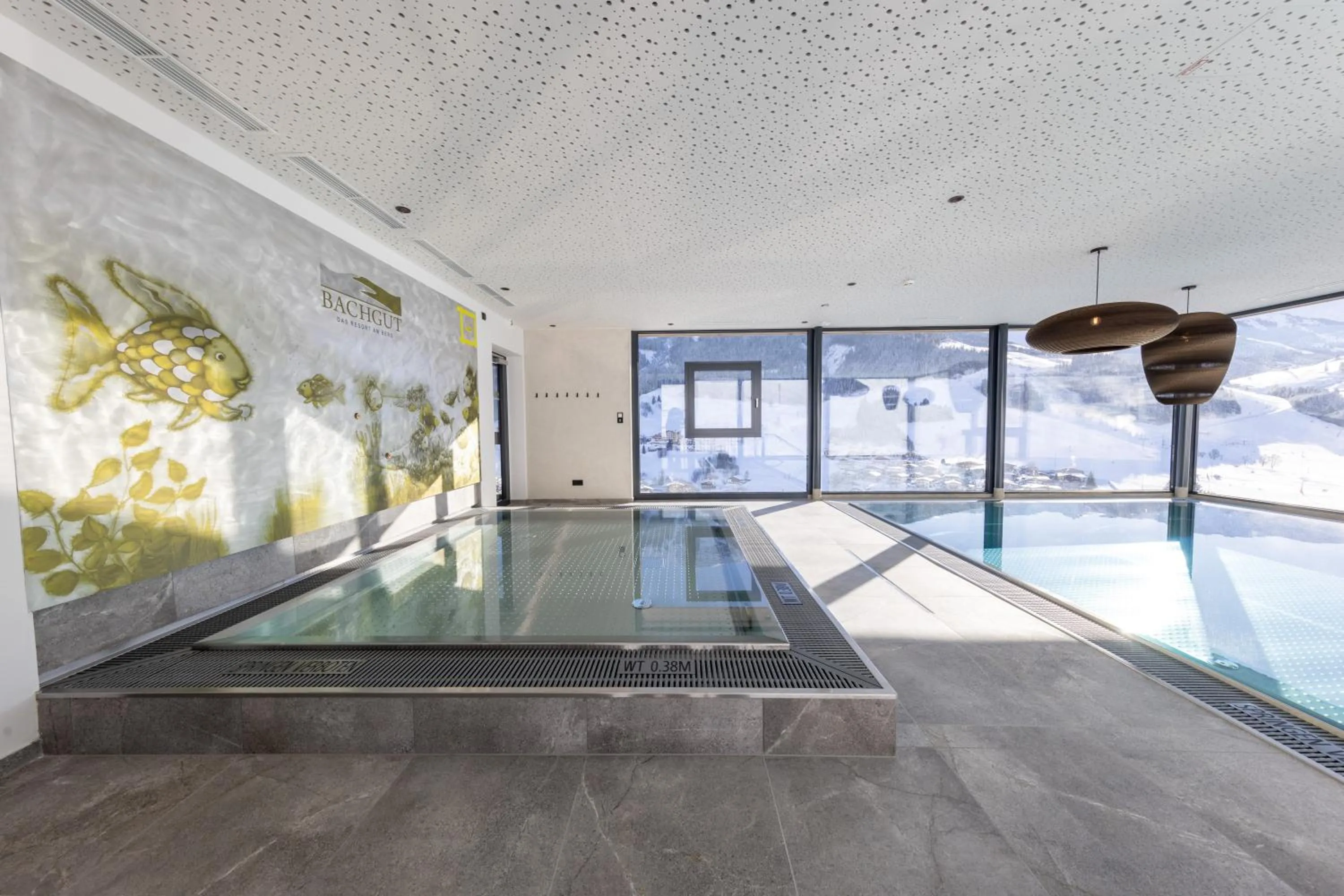 Pool view in Bachgut - Das Resort am Berg