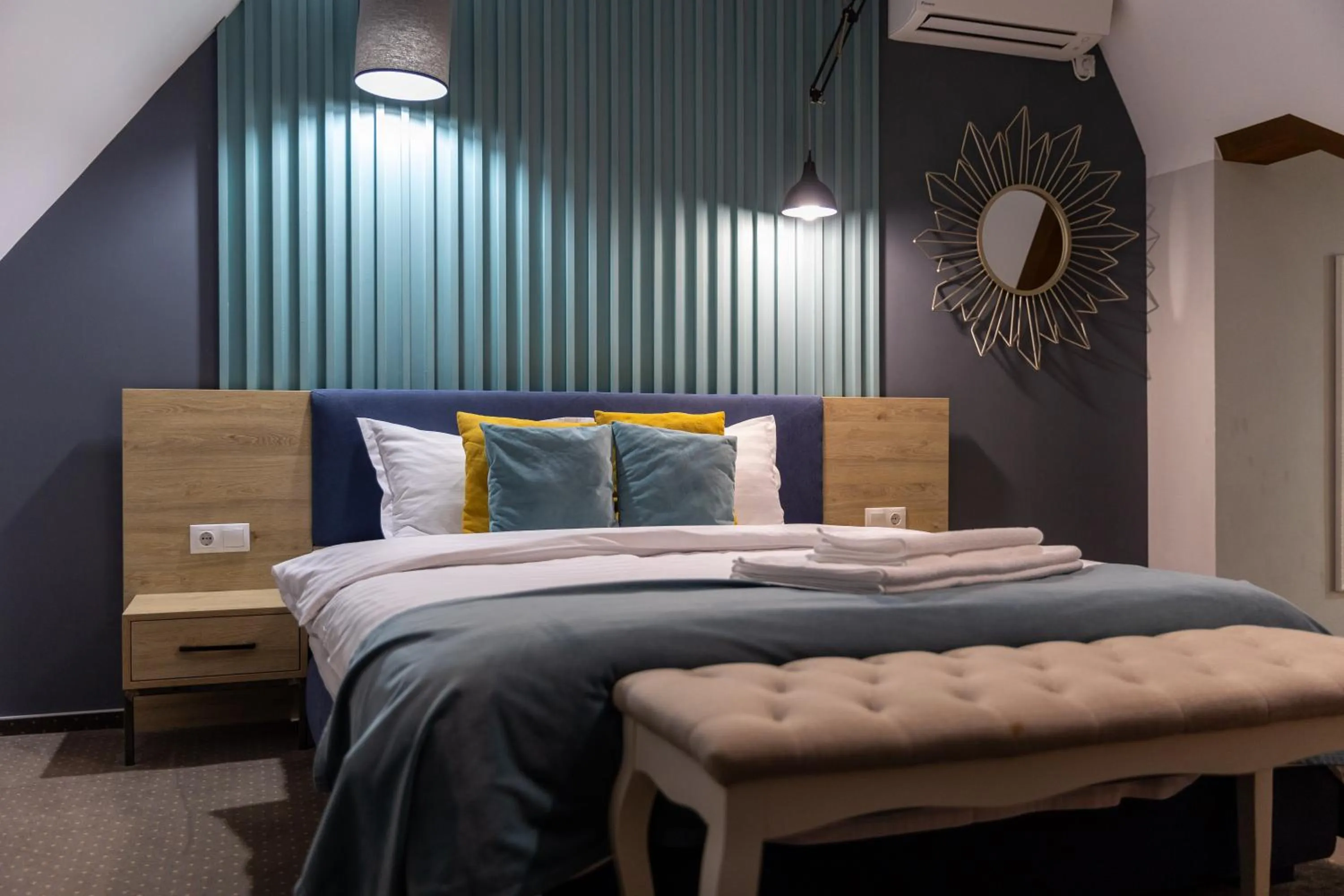 Bed in Lumiere House Sibiu