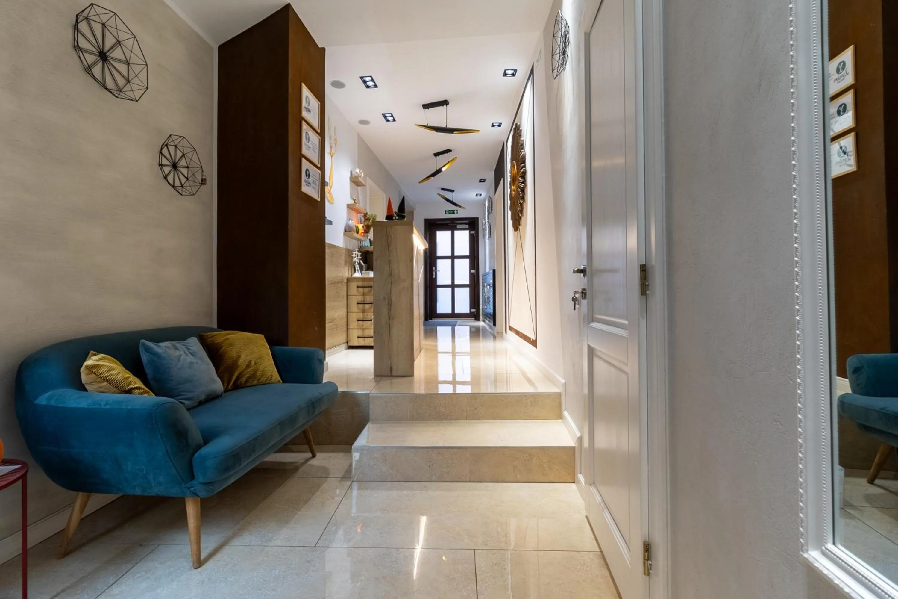 Seating area in Lumiere House Sibiu