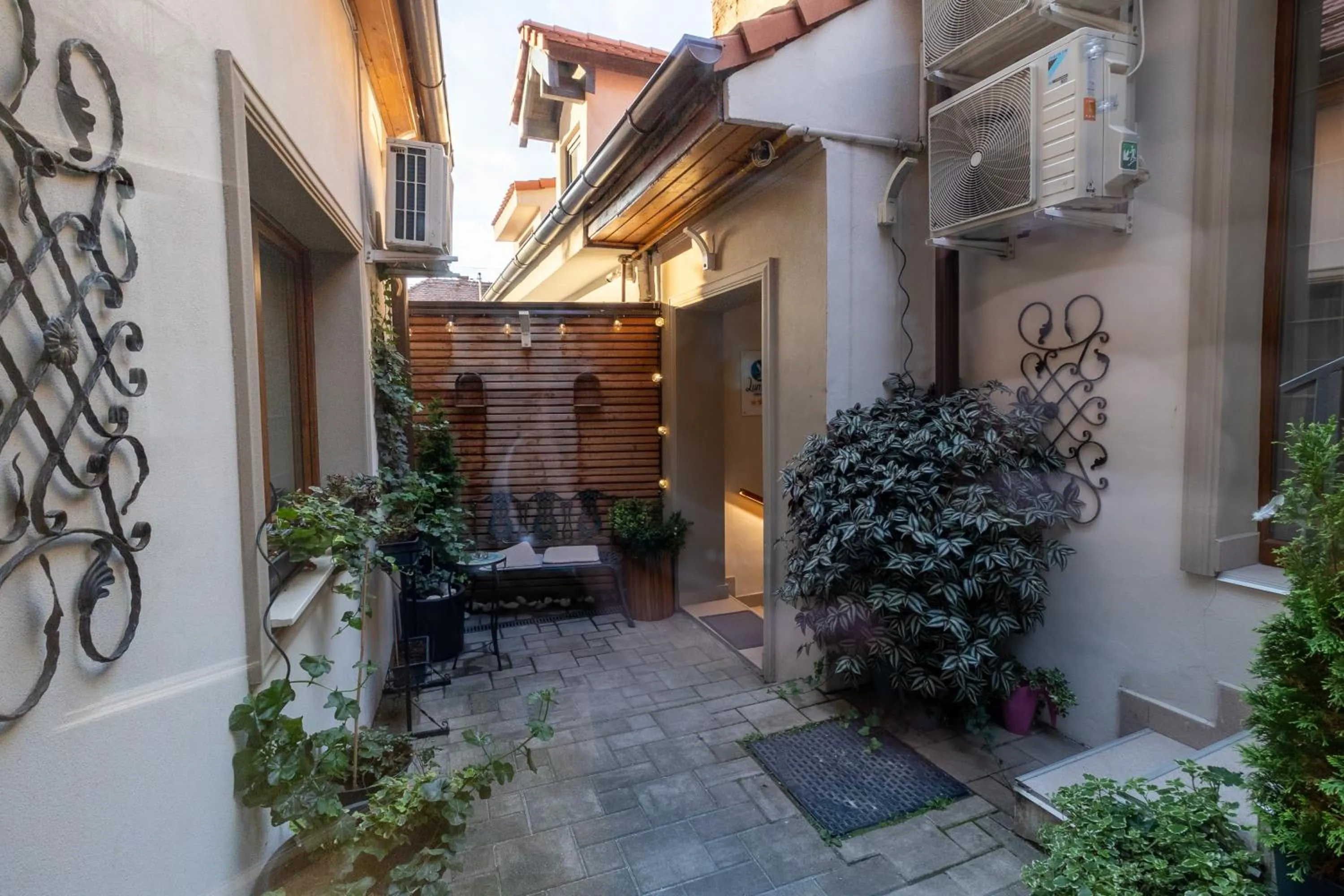 Inner courtyard view in Lumiere House Sibiu