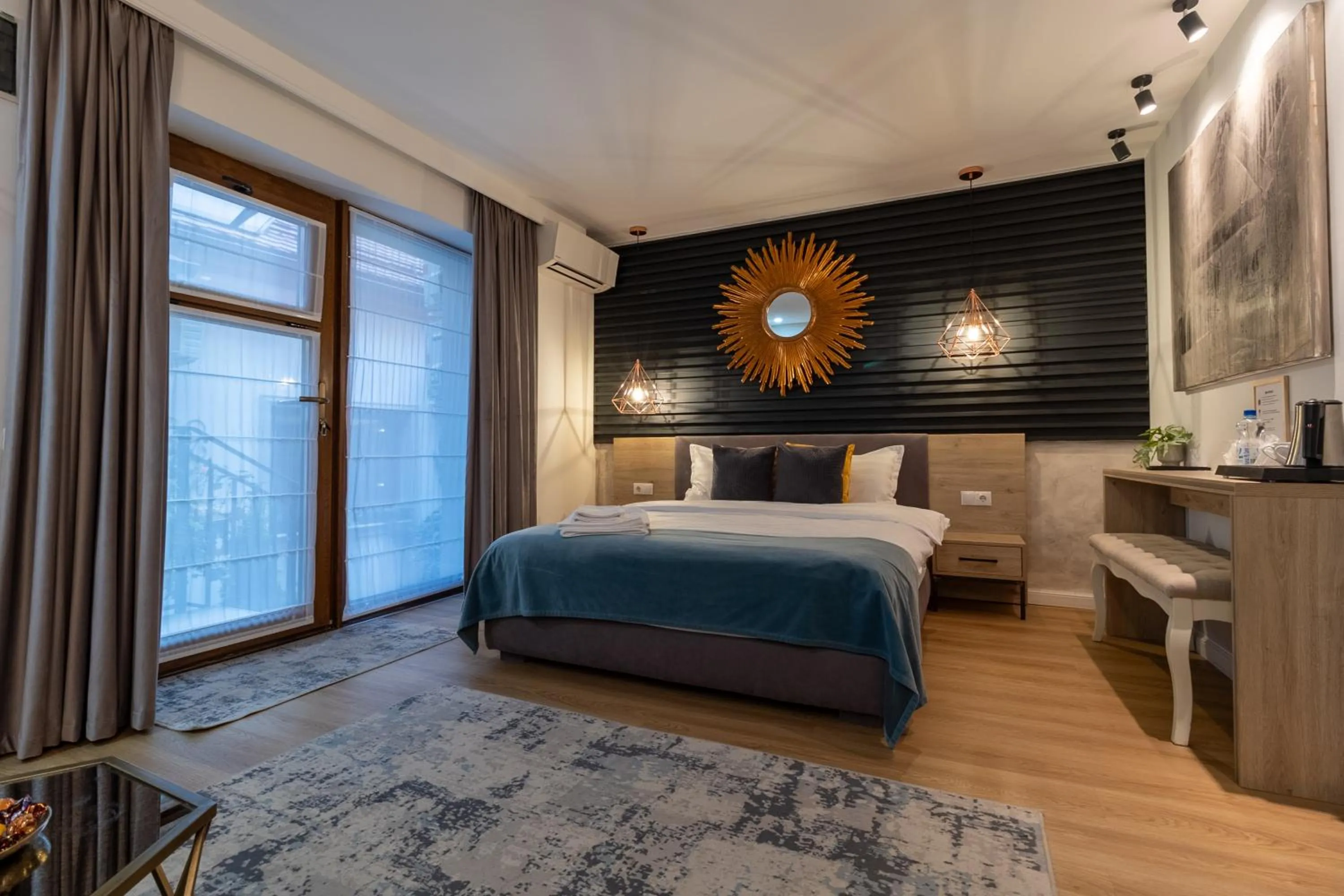 Photo of the whole room, Bed in Lumiere House Sibiu