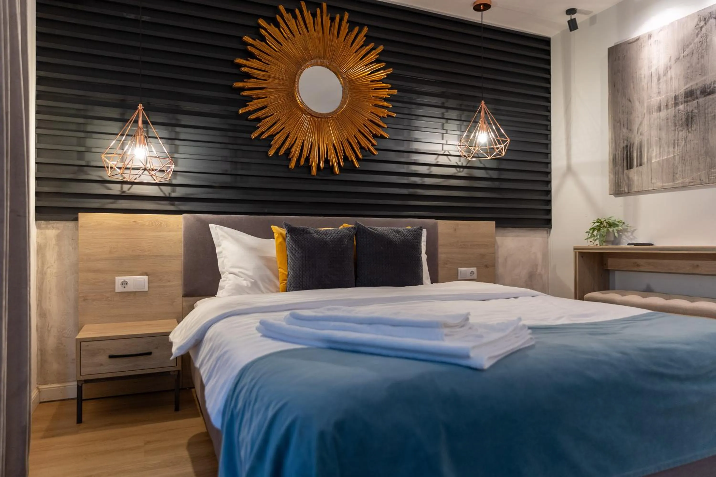 Bed in Lumiere House Sibiu