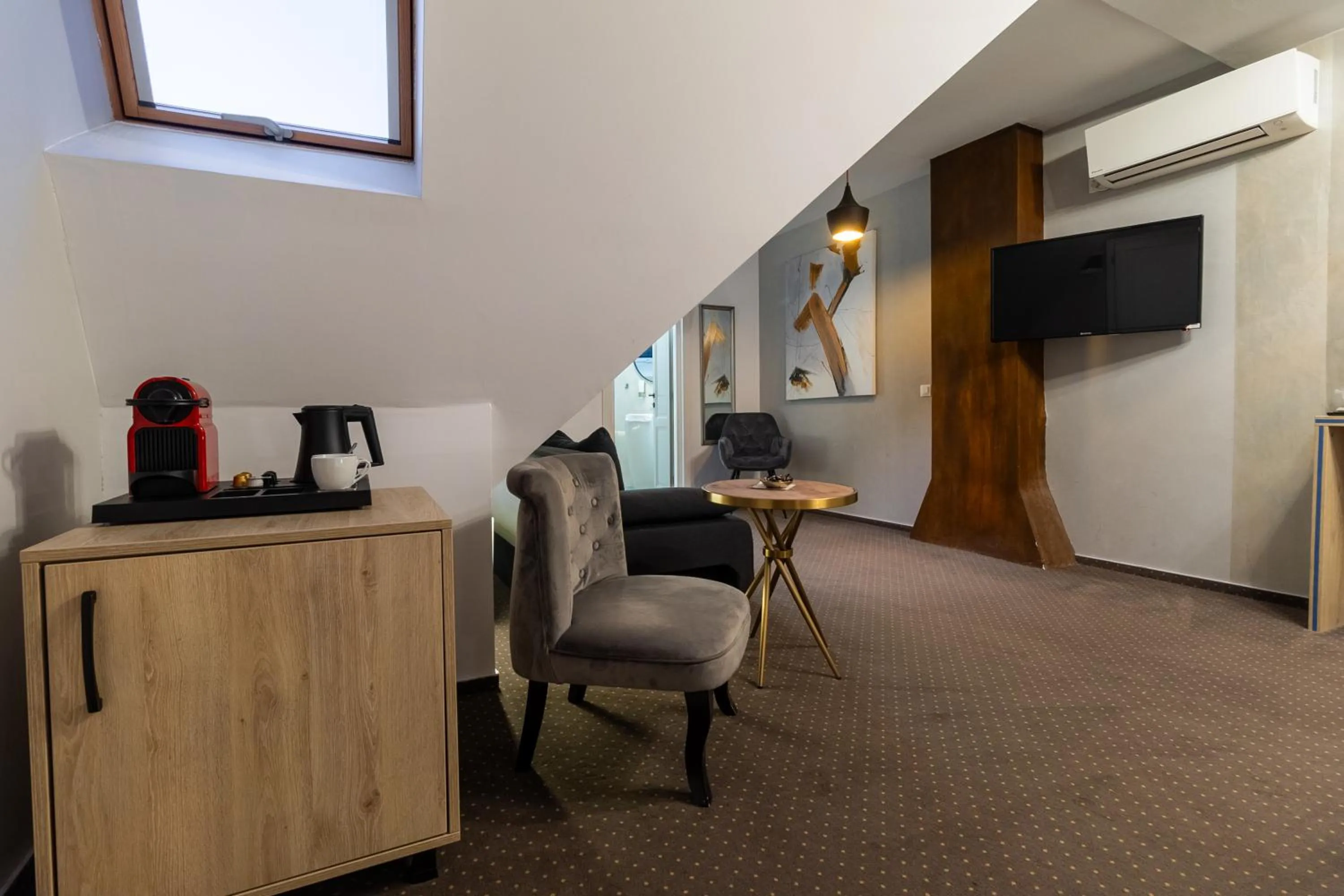 Seating area in Lumiere House Sibiu