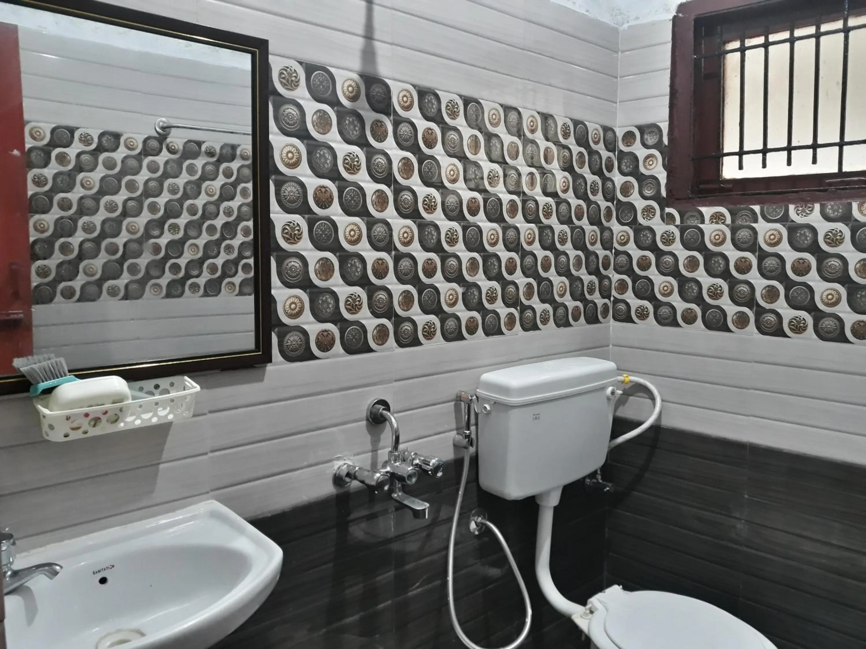 Bathroom in Temple Tree Homes Next to Sankara Nethralaya & Apollo Hospitals Service Apartments With Exclusive Kitchen