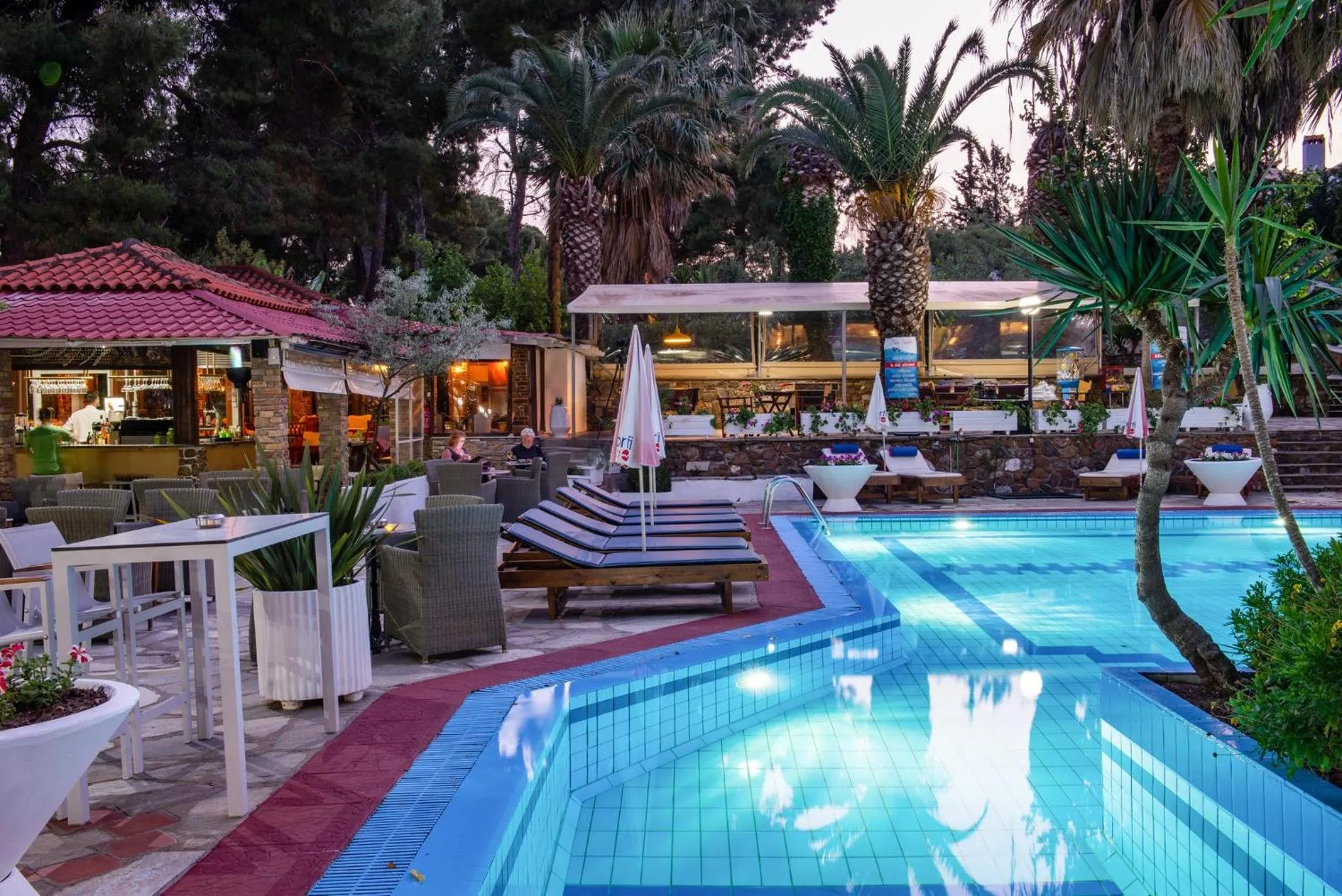 Lounge or bar in Porfi Beach Hotel