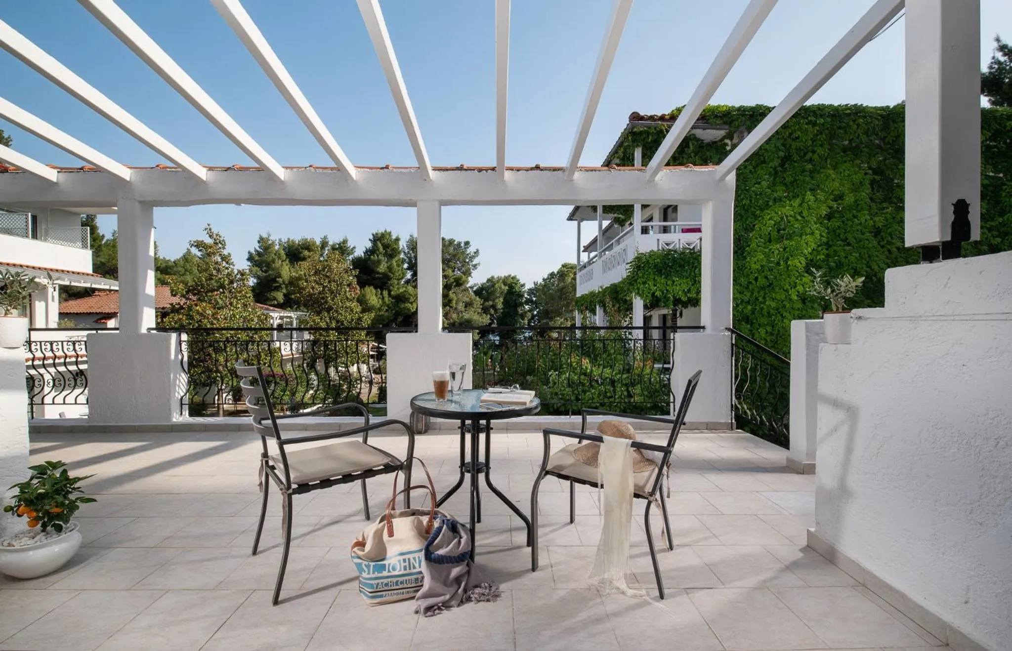 Balcony/Terrace in Porfi Beach Hotel