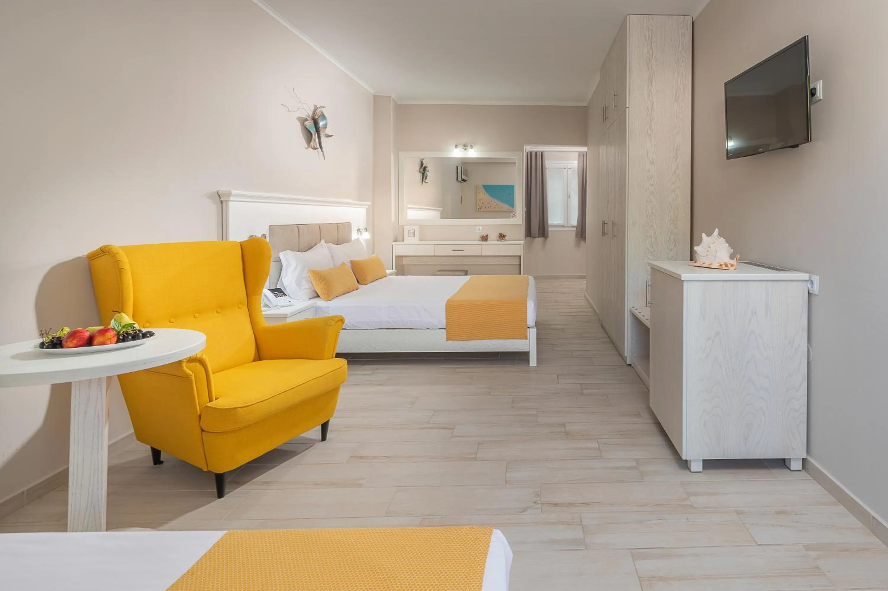 Photo of the whole room, Bed in Porfi Beach Hotel